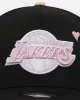 New Era Los Angeles Lakers 'Pink Satin Hearts 2.0' 9FORTY A-Frame Snapback Black/Pink sold by Culture Kings