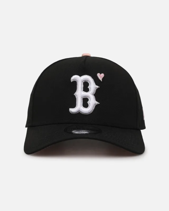 New Era Boston Red Sox 'Pink Satin Hearts 2.0' 9FORTY A-Frame Snapback Black/Pink sold by Culture Kings