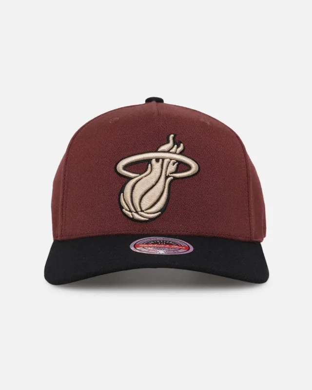 Mitchell & Ness Miami Heat 'Vintage Burgundy' MVP Snapback Burgundy sold by Culture Kings