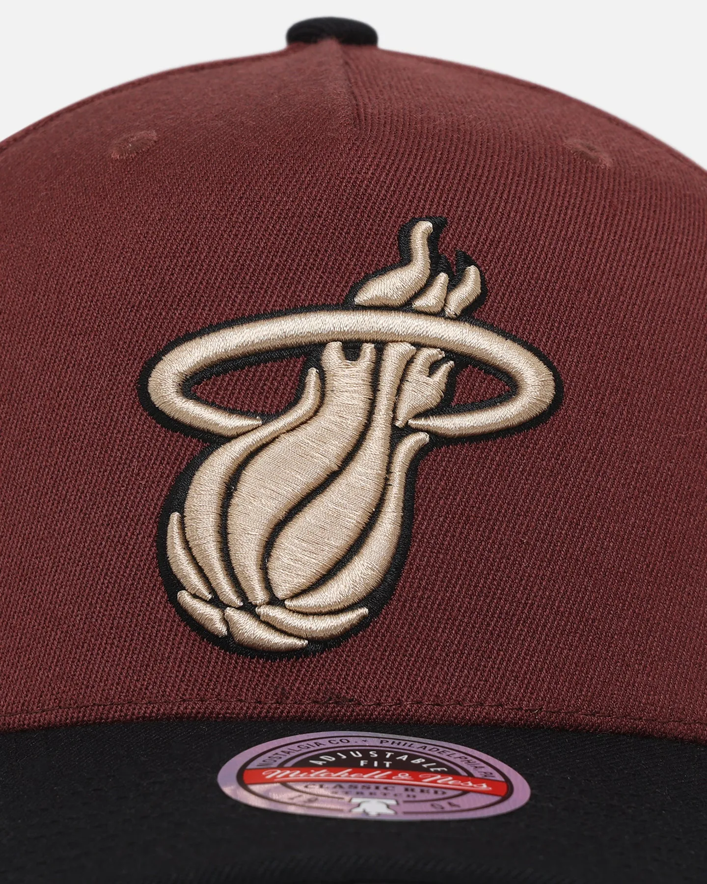 Mitchell & Ness Miami Heat 'Vintage Burgundy' MVP Snapback Burgundy sold by Culture Kings product image thumbnail 5