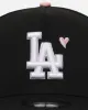 New Era Los Angeles Dodgers 'Pink Satin Hearts 2.0' 9FORTY A-Frame Snapback Black/Pink sold by Culture Kings