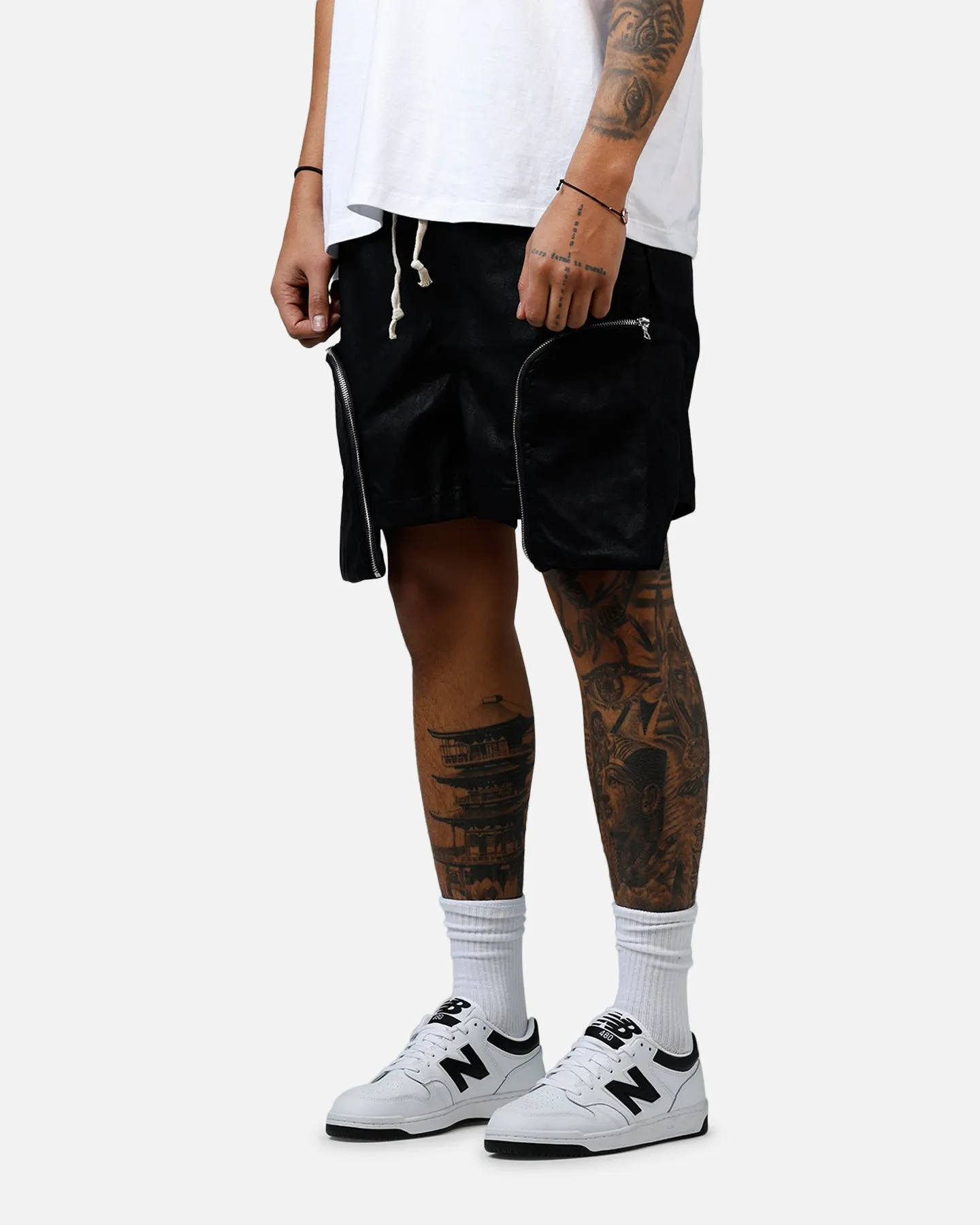 MNML Leather Pocket Geo Shorts Black sold by Culture Kings product image thumbnail 4