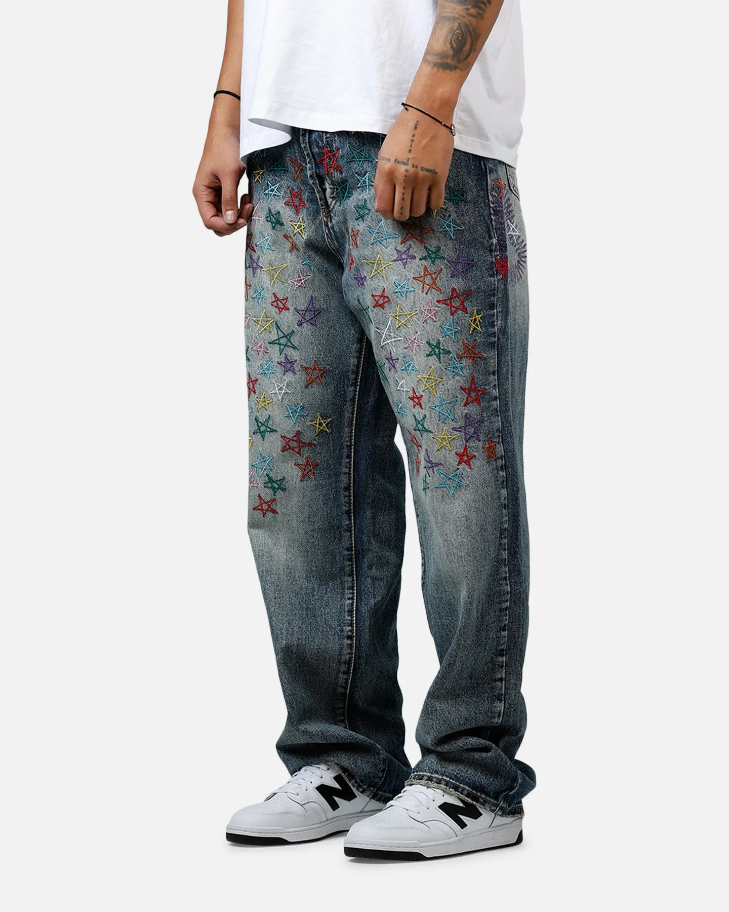 MNML Ultra Baggy Star Denim Jeans Vintage Blue sold by Culture Kings product image thumbnail 4