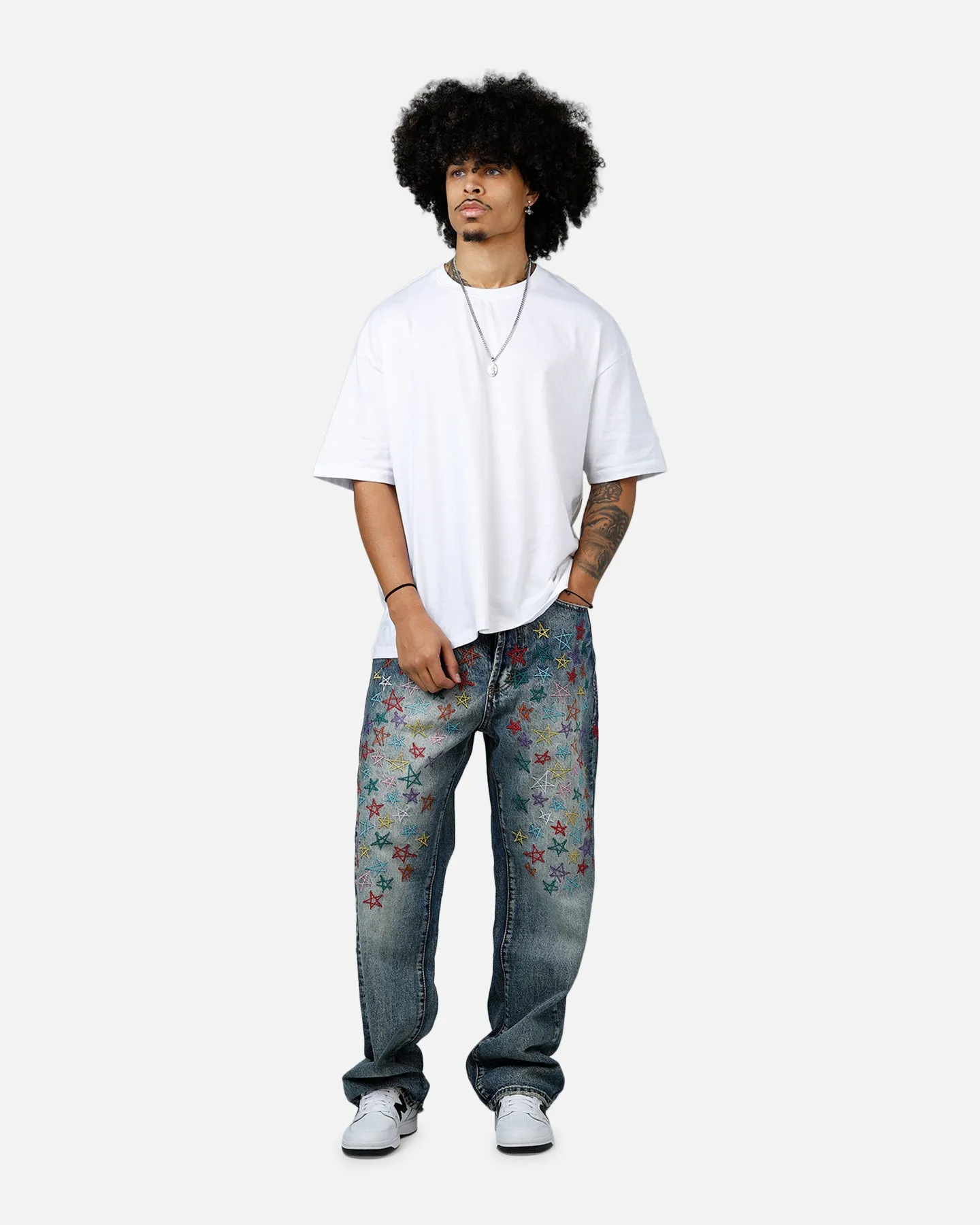 MNML Ultra Baggy Star Denim Jeans Vintage Blue sold by Culture Kings product image thumbnail 2