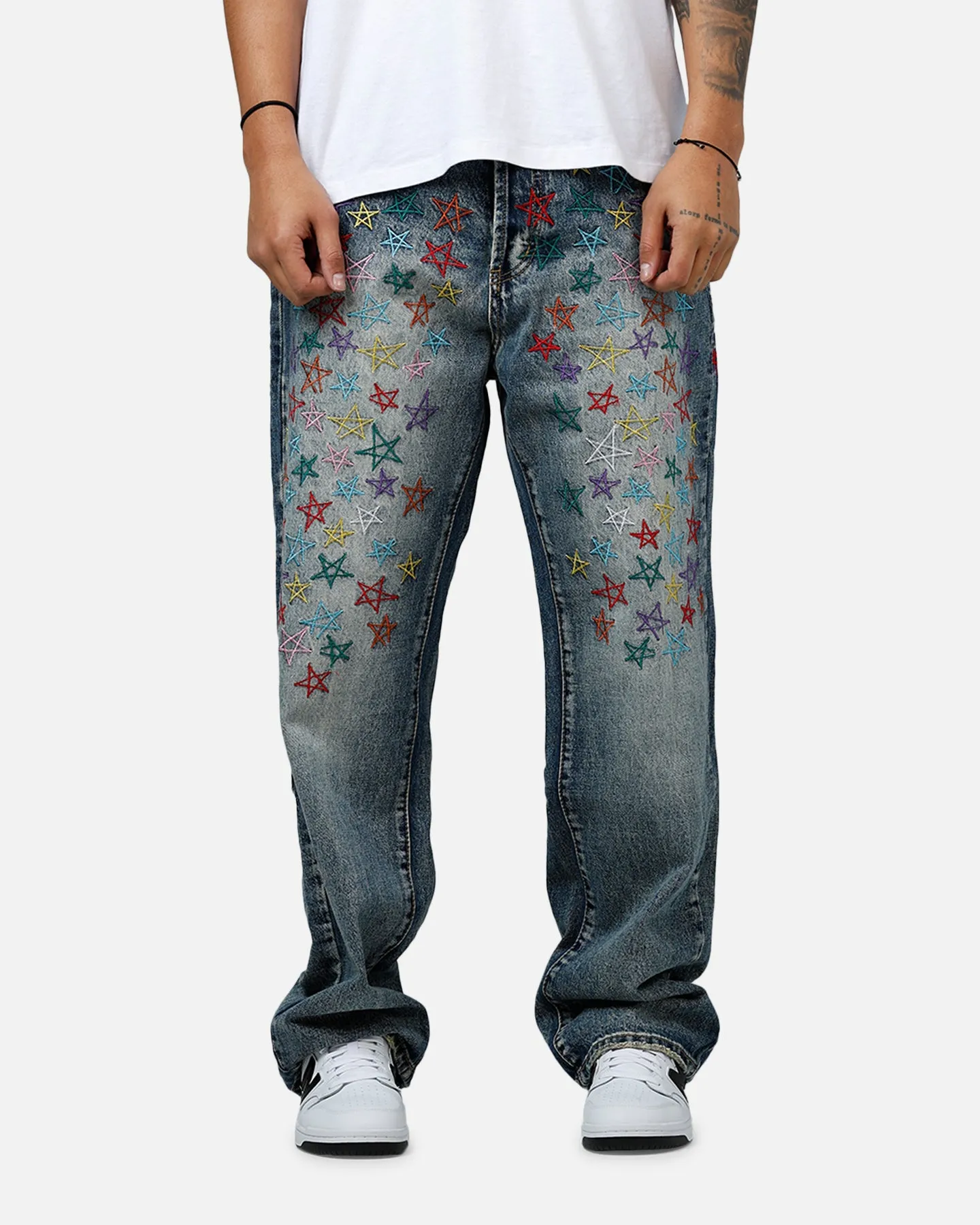 MNML Ultra Baggy Star Denim Jeans Vintage Blue sold by Culture Kings