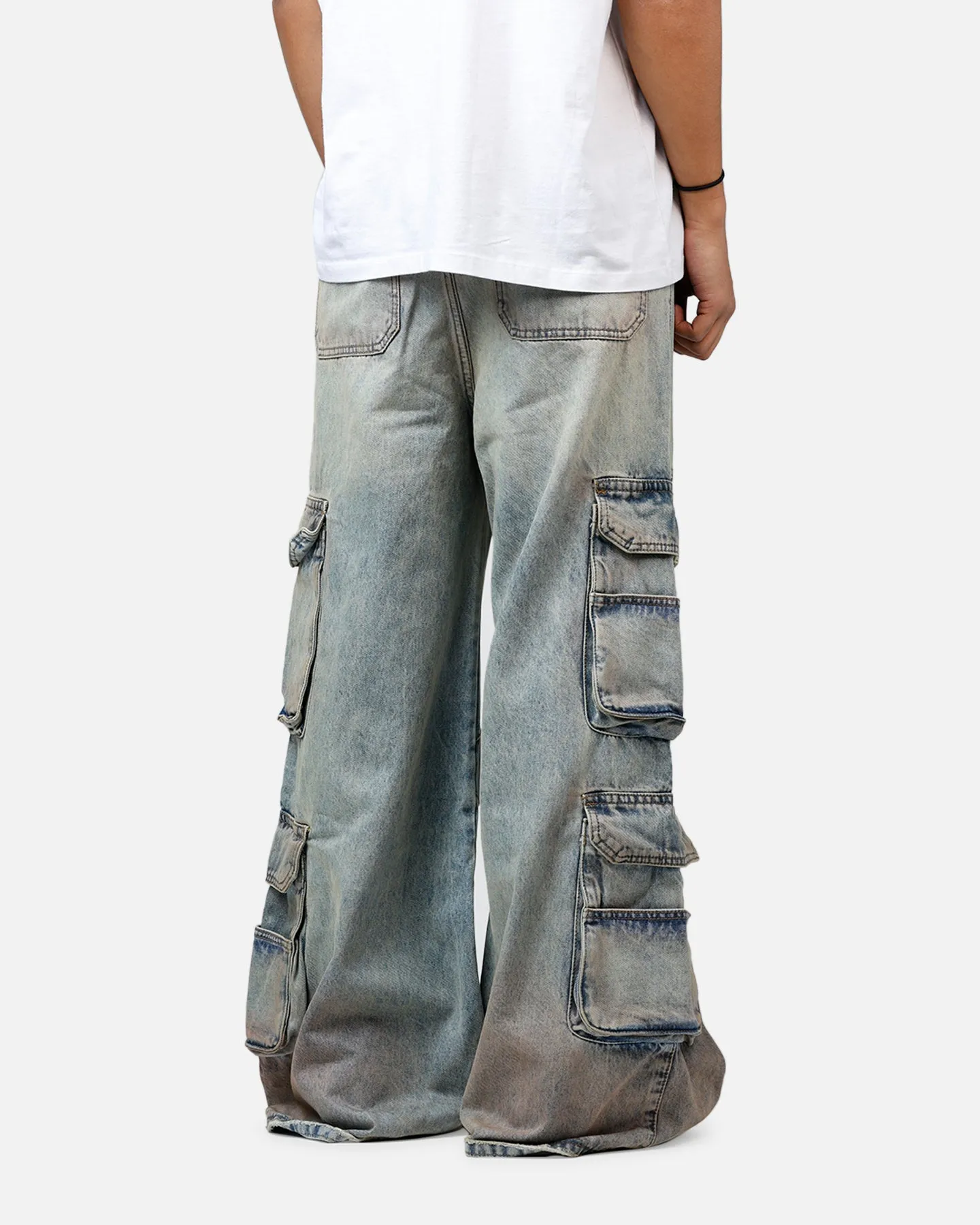 MNML Dune Double Cargo Denim Pants Blue/Red sold by Culture Kings product image thumbnail 3