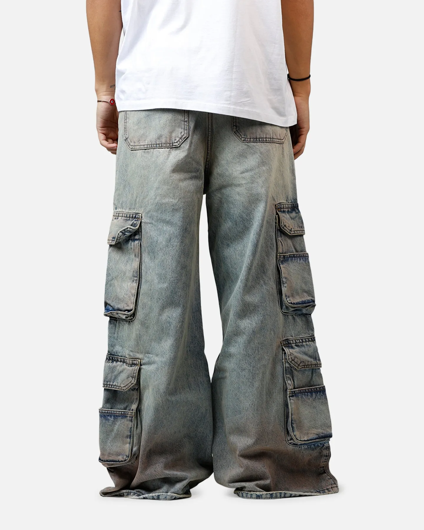 MNML Dune Double Cargo Denim Pants Blue/Red sold by Culture Kings product image thumbnail 5