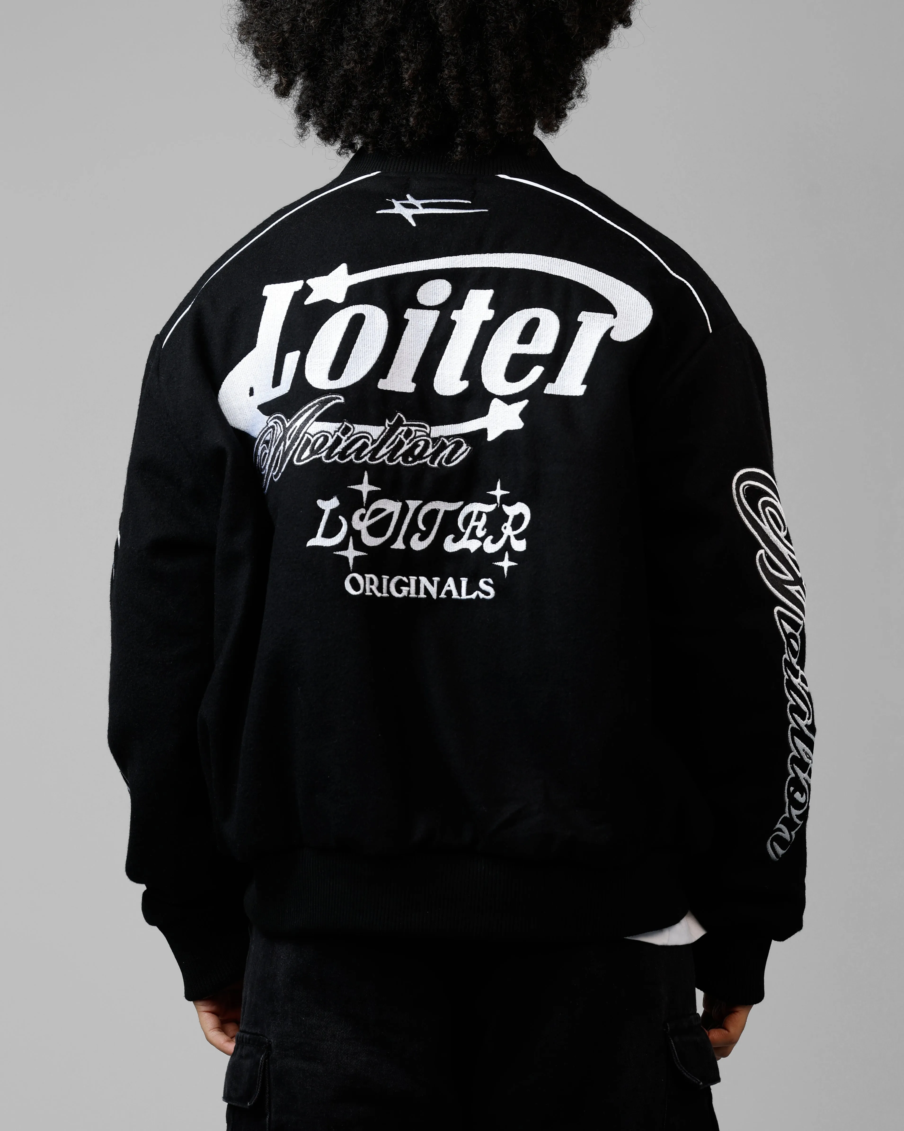 Loiter Aviation Bomber Jacket Black sold by Culture Kings product image thumbnail 2