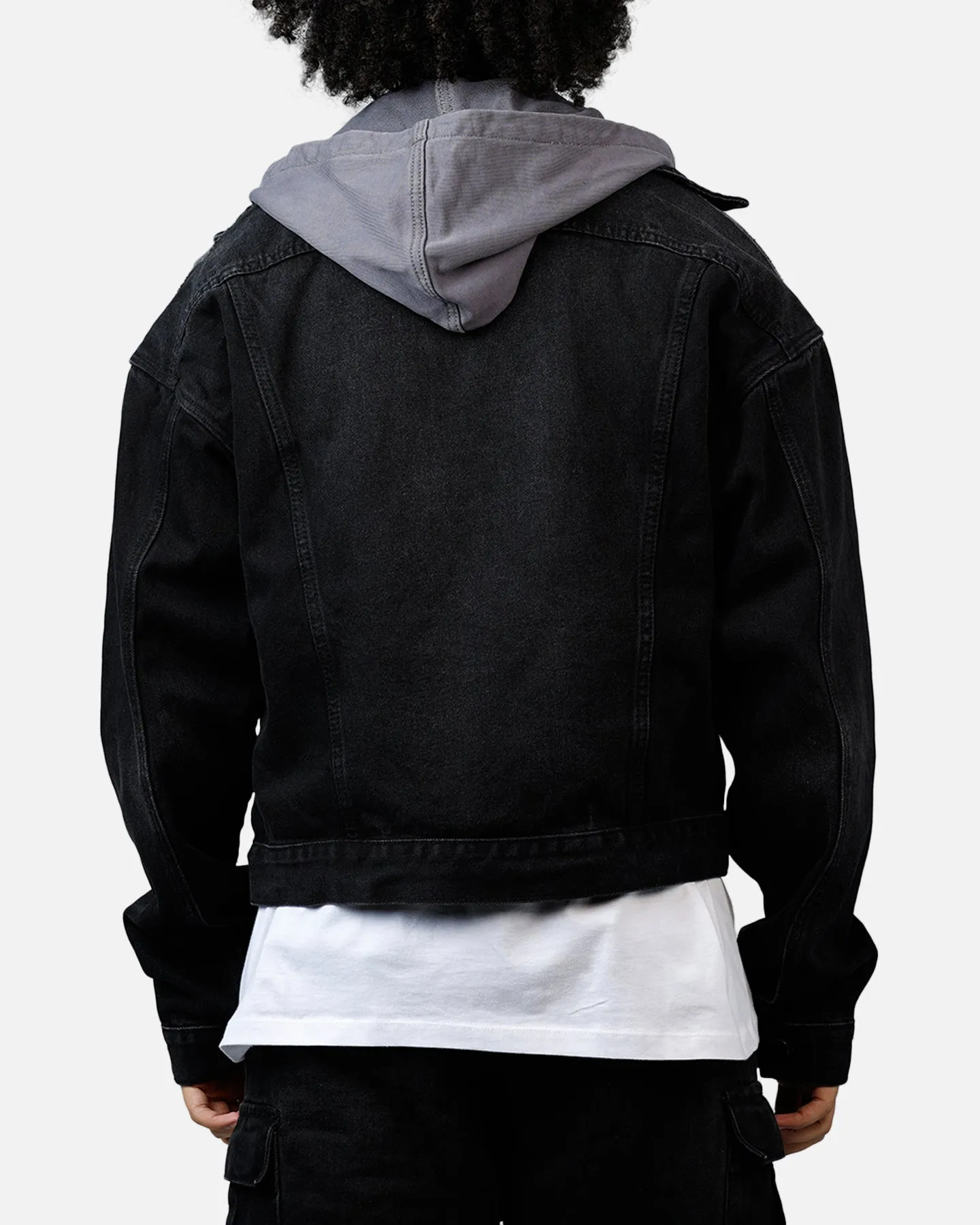 MNML Denim Dissolved Trucker Jacket Black/Grey sold by Culture Kings product image thumbnail 2