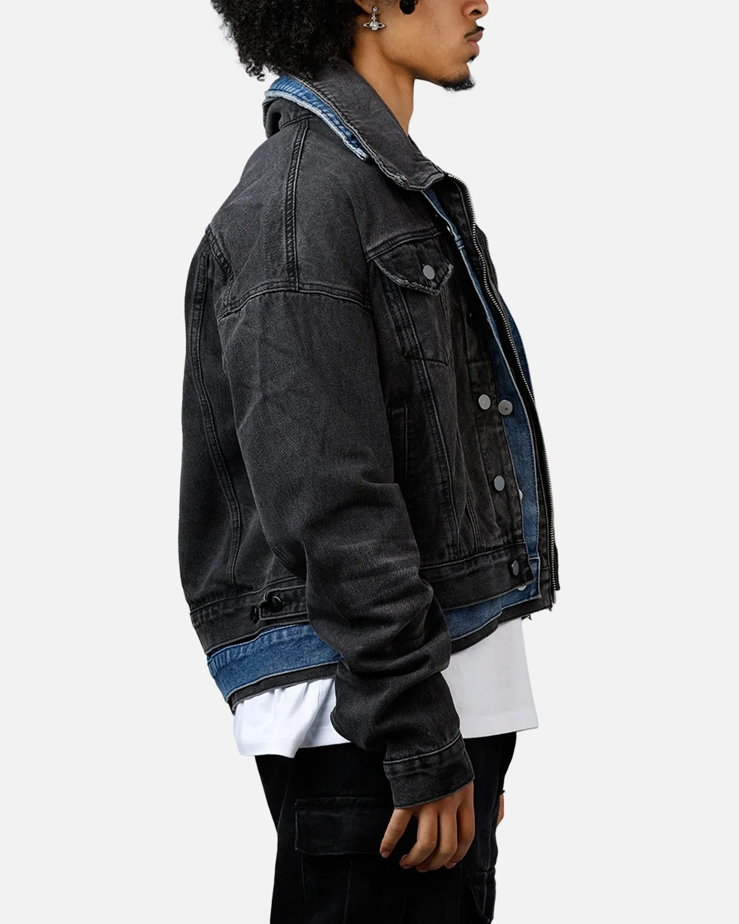 MNML Triple Threat Trucker Jacket Black/Blue sold by Culture Kings product image thumbnail 4