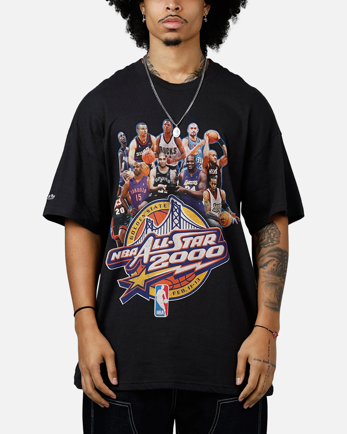 Mitchell & Ness NBA All Star Event 'All Star Collection Line Up T-Shirt Faded Black sold by Culture Kings
