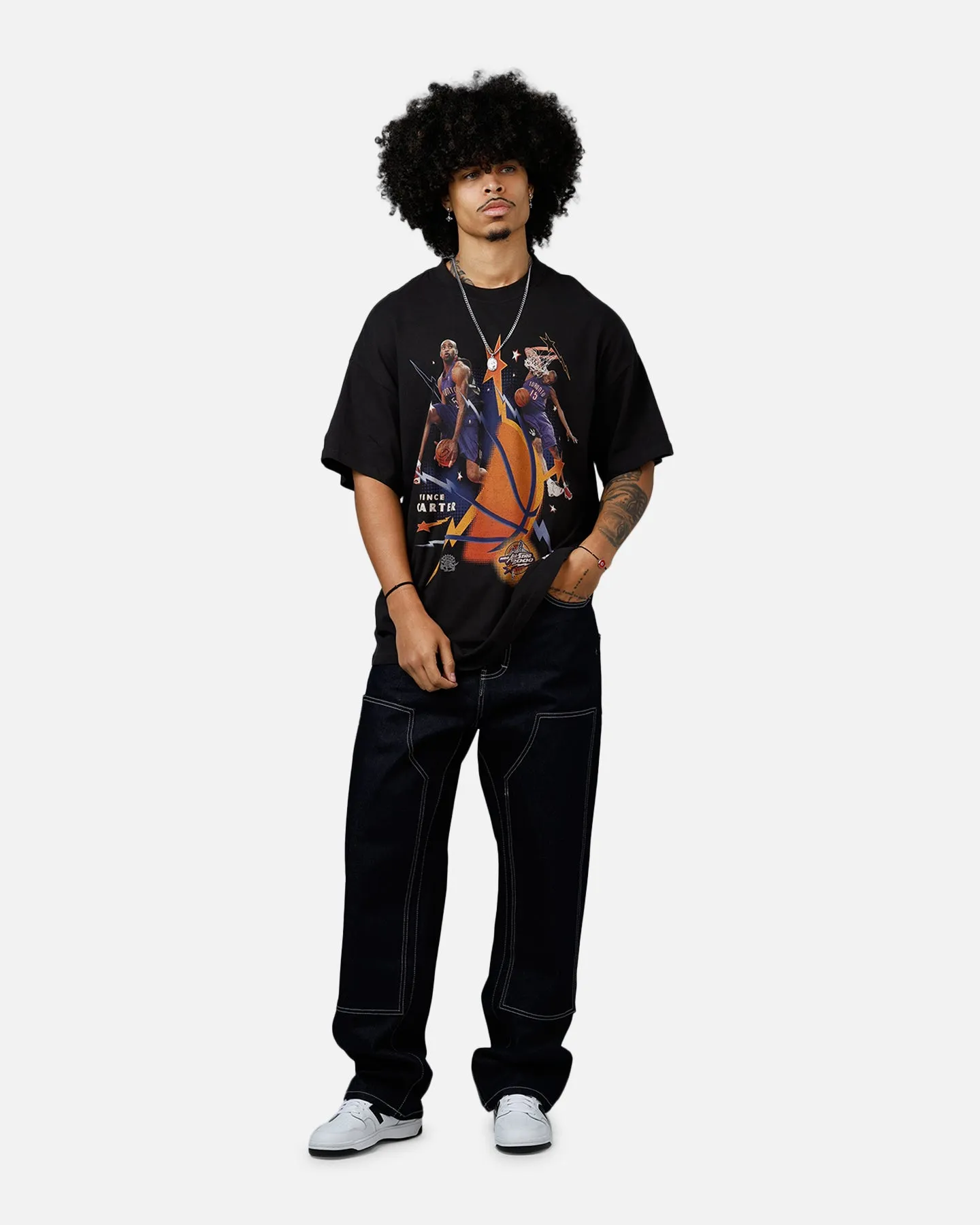 Mitchell & Ness NBA 200 All Star 'All Star Collection' Carter Dunk Comp T-Shirt Faded Black sold by Culture Kings product image thumbnail 3