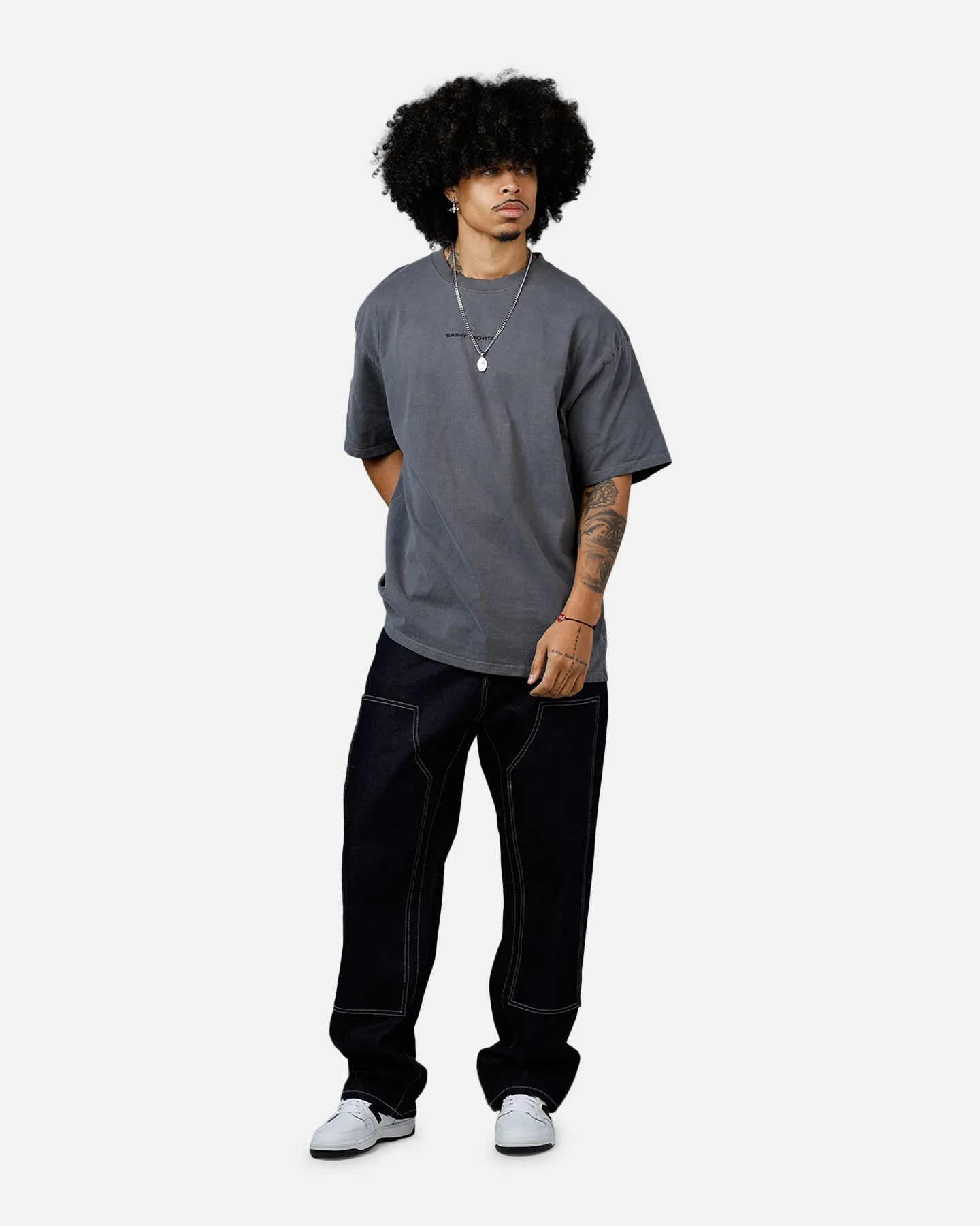 Saint Morta Raven T-Shirt Washed Charcoal sold by Culture Kings product image thumbnail 3