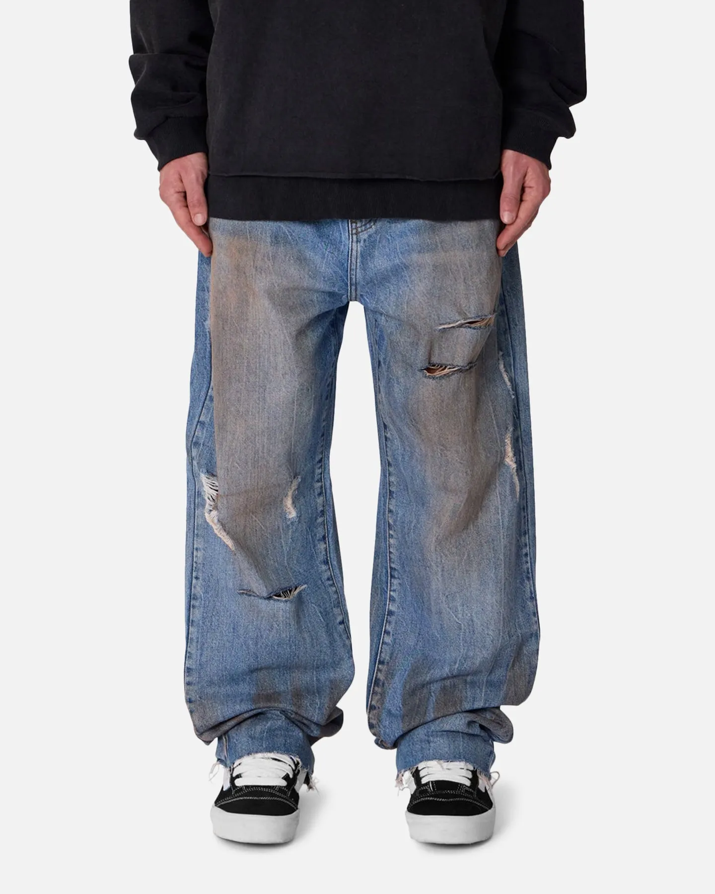 MNML Ultra Baggy Run Over Denim Jeans Blue sold by Culture Kings