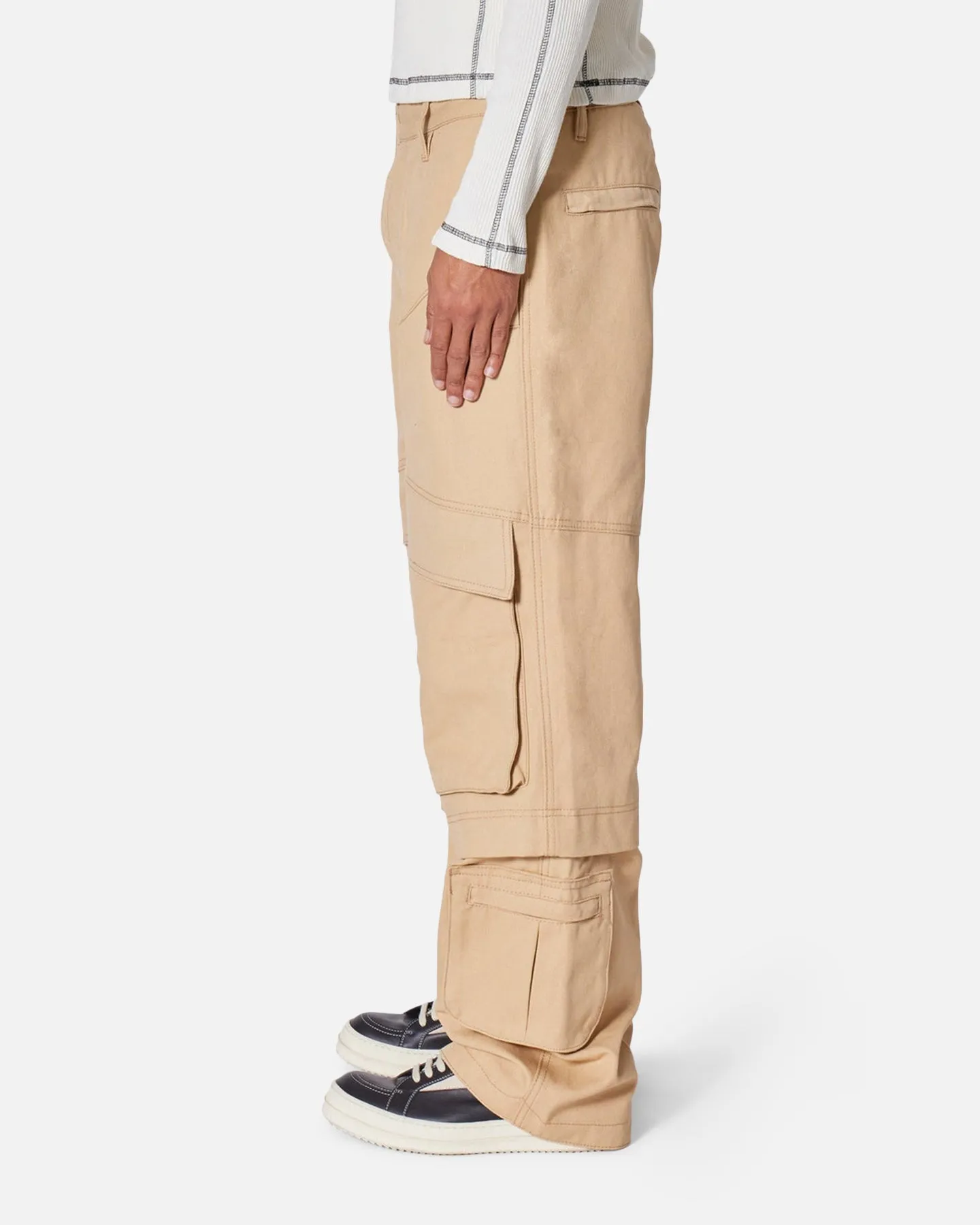 MNML Baggy Slanted Cargo Pants Khaki sold by Culture Kings product image thumbnail 3