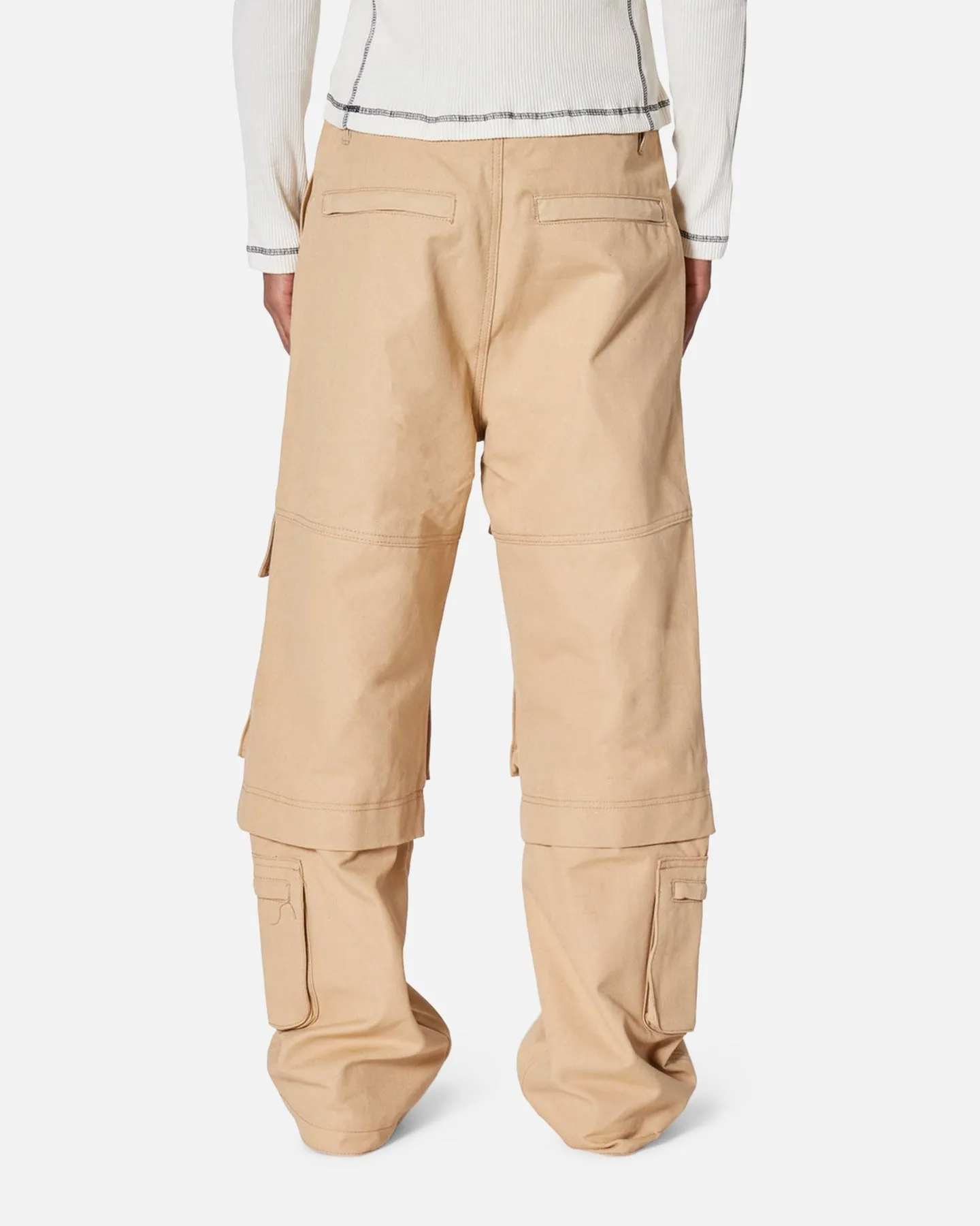 MNML Baggy Slanted Cargo Pants Khaki sold by Culture Kings product image thumbnail 4