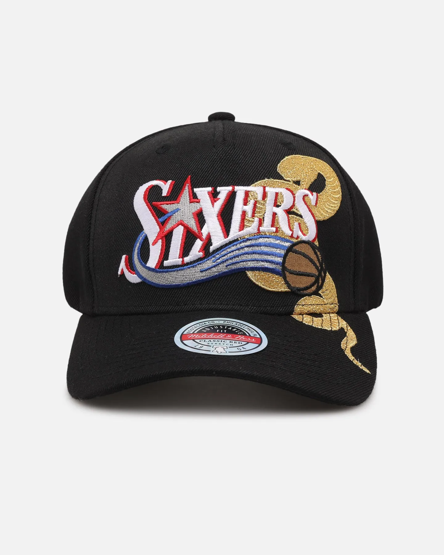 Mitchell & Ness Philadelphia 76ers 'Year Of The Snake' MVP Snapback Black sold by Culture Kings