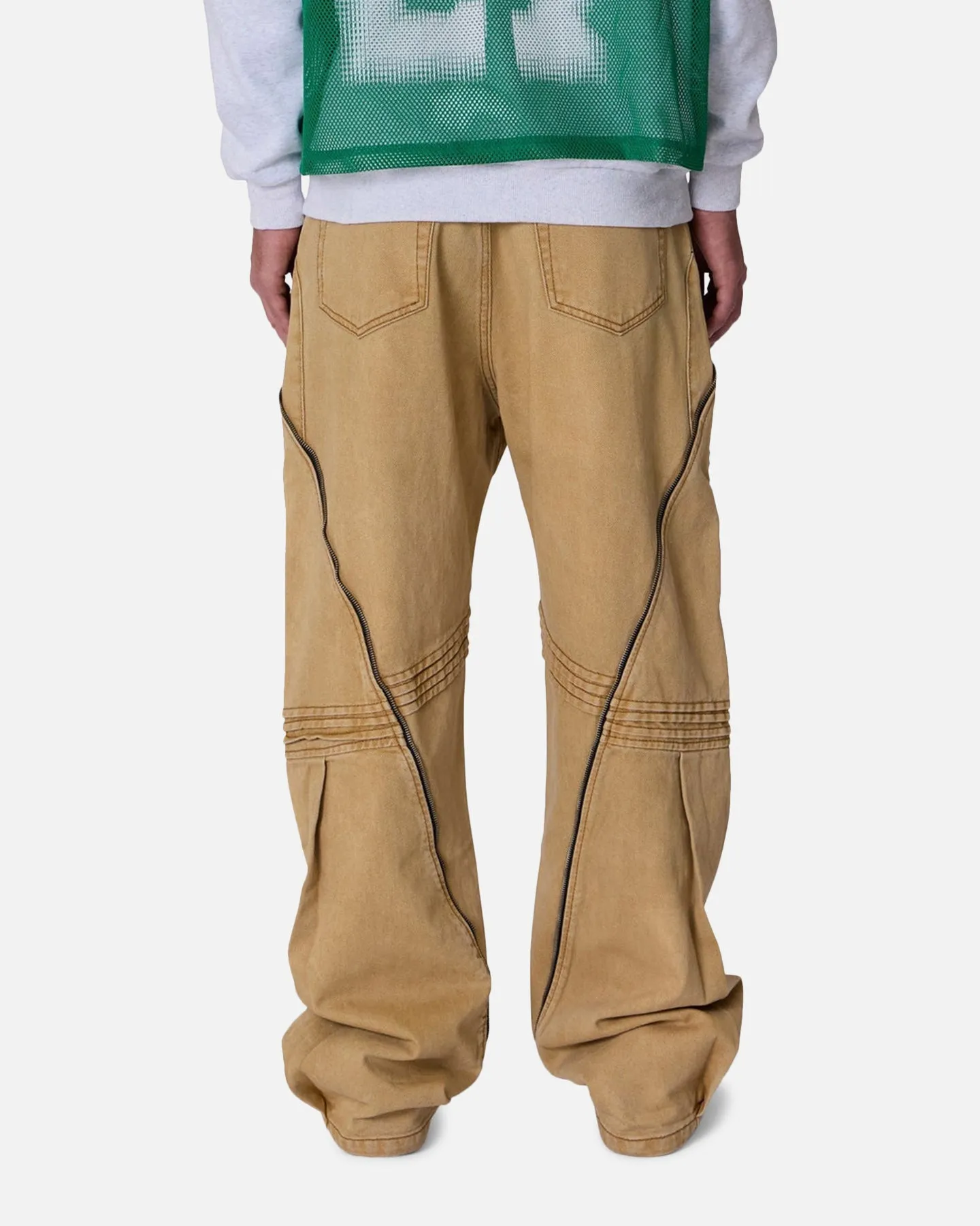 MNML Ultra Baggy Grid Lock Denim Pants Brown sold by Culture Kings product image thumbnail 4