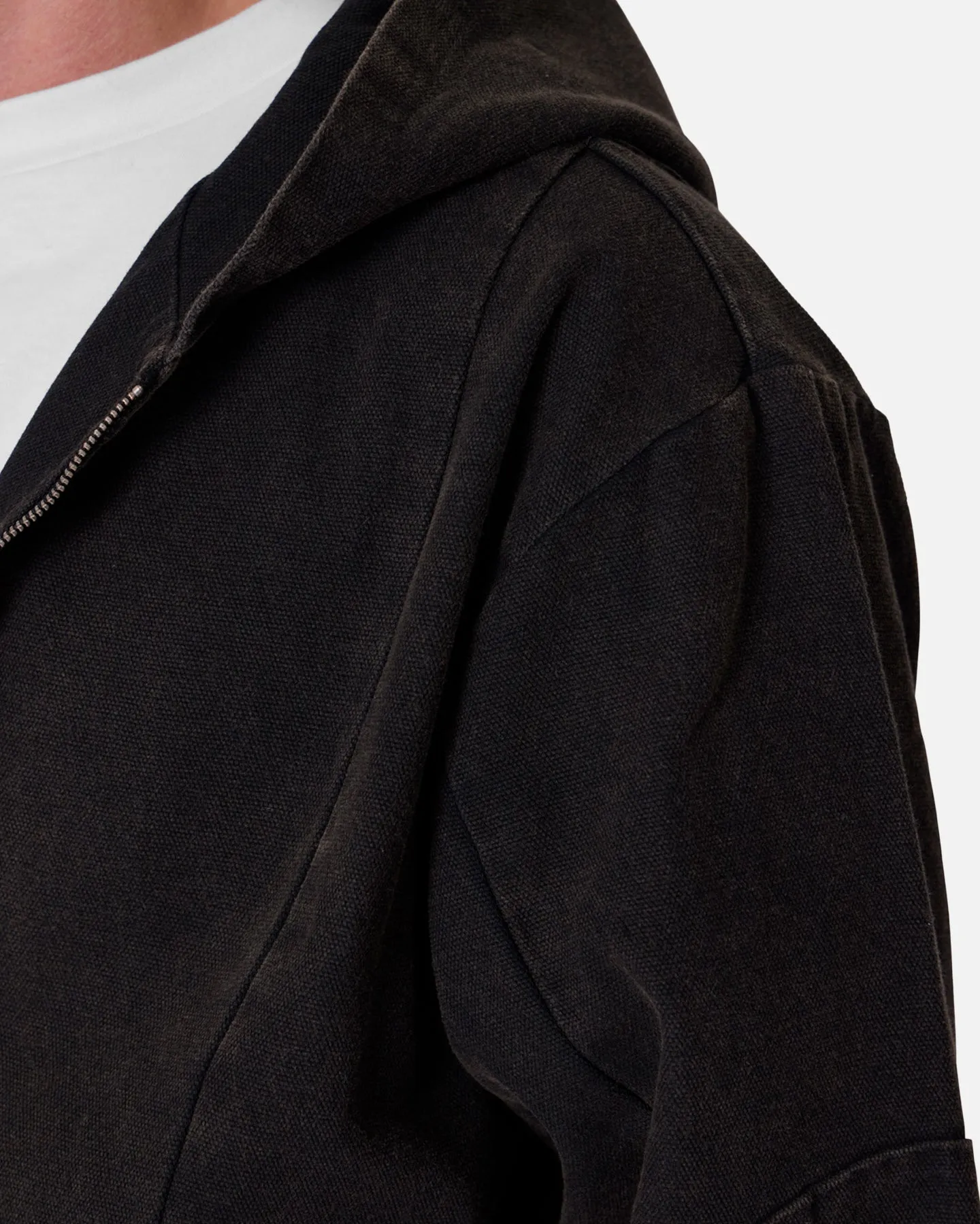 MNML Seamed Zip Up Hoodie Washed Black sold by Culture Kings product image thumbnail 5