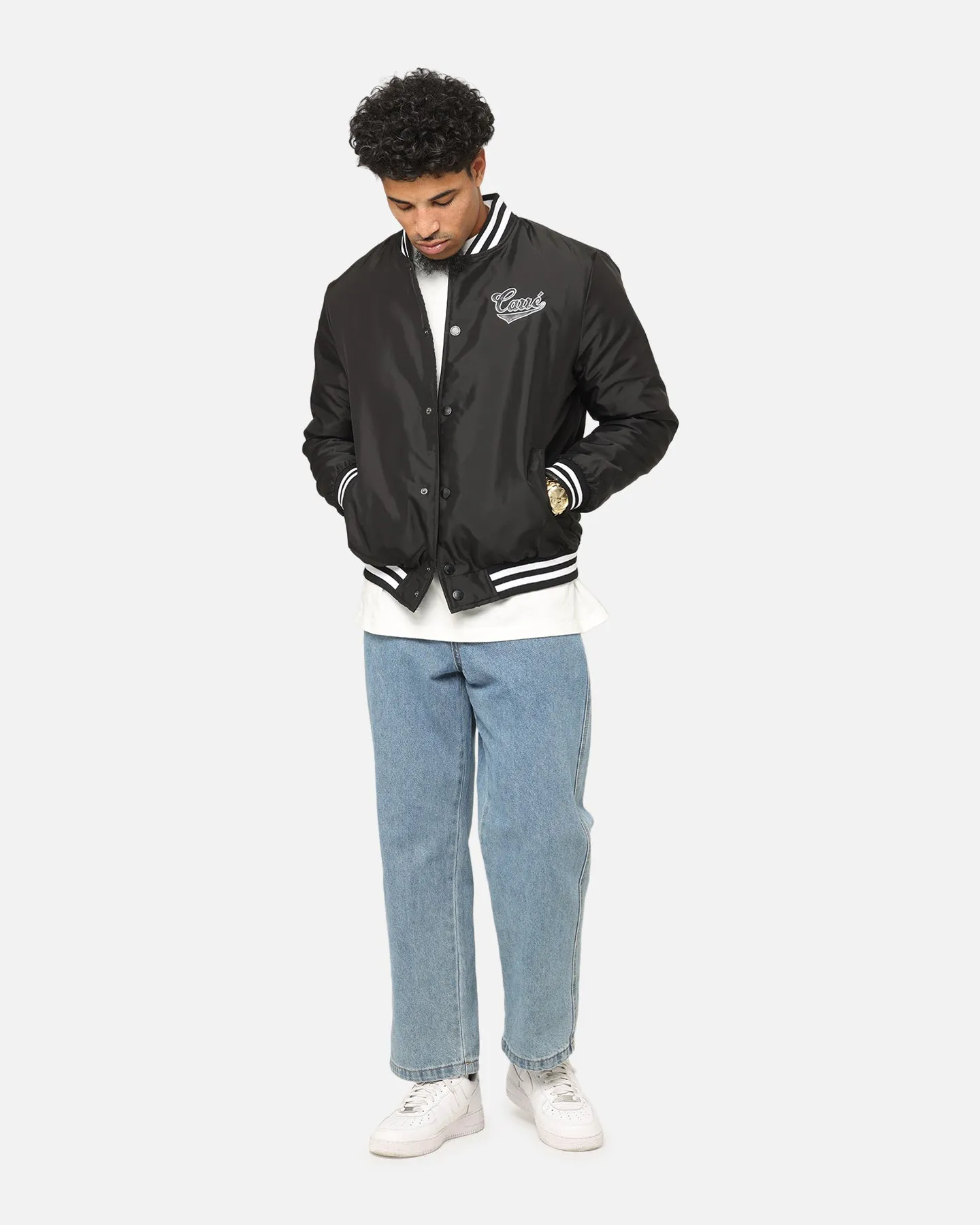 Carre Team Puffer Varsity Jacket Black/White sold by Culture Kings product image thumbnail 3