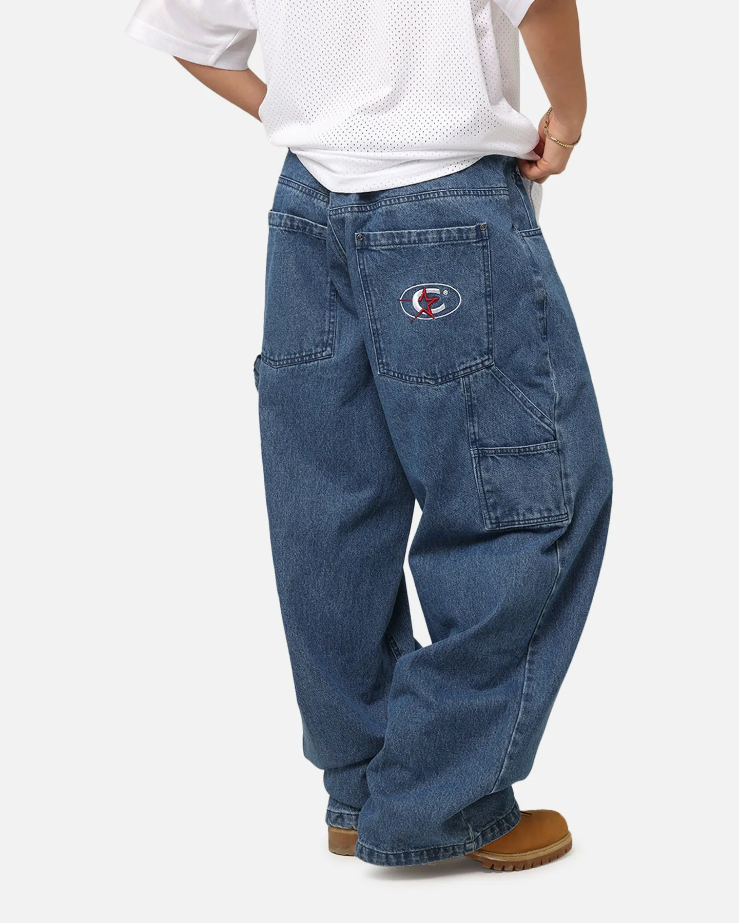 Carre Baggy Carpenter Jeans Mid Blue Denim sold by Culture Kings