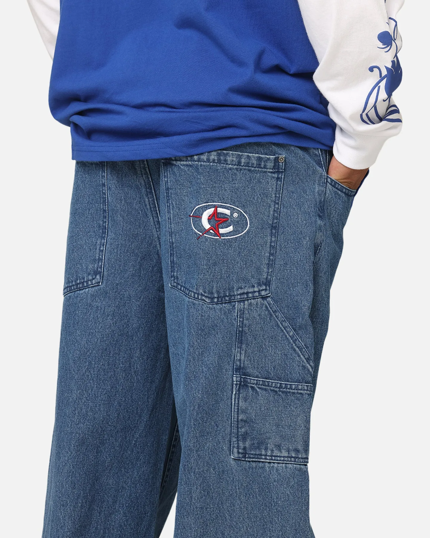 Carre Baggy Carpenter Jeans Mid Blue Denim sold by Culture Kings product image thumbnail 5