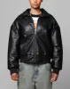 Loiter Solar Vegan Leather Varsity Jacket Black sold by Culture Kings