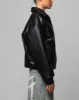 Loiter Solar Vegan Leather Varsity Jacket Black sold by Culture Kings