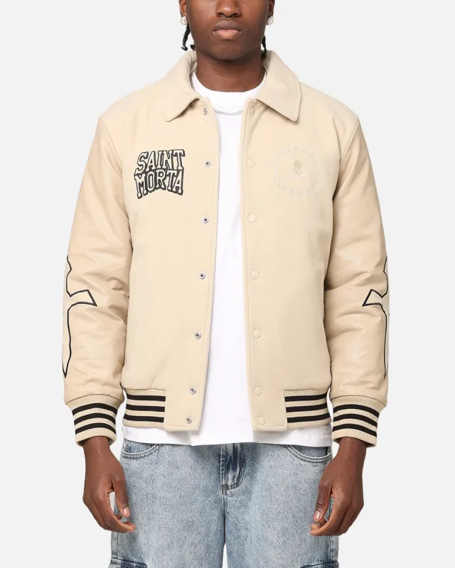 Saint Morta Ceremonies Varsity Jacket Stone sold by Culture Kings