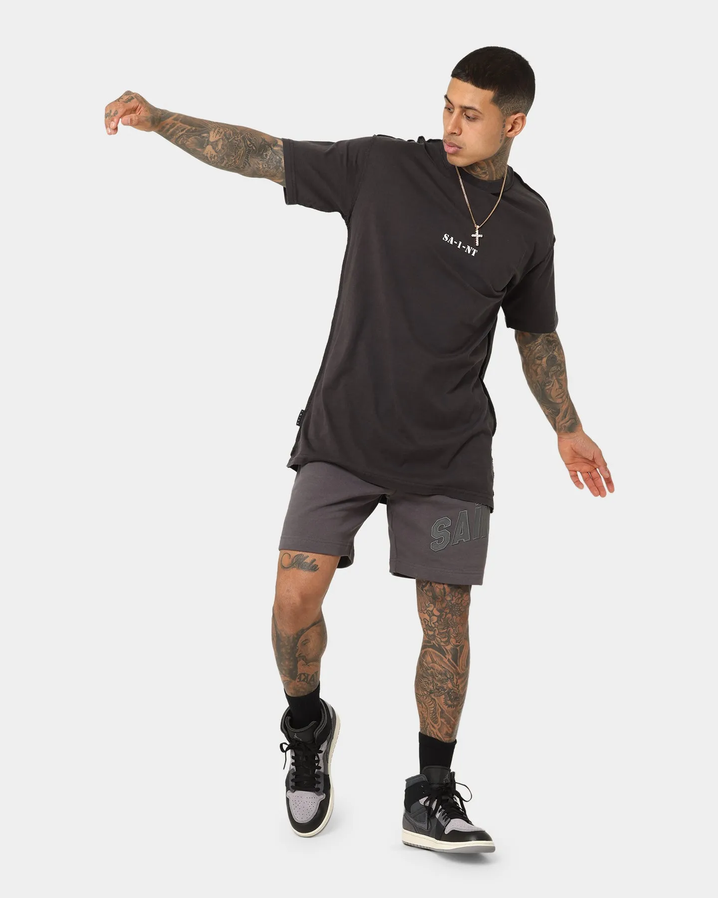 Saint Morta Kingdom Sweat Shorts Grey sold by Culture Kings product image thumbnail 2