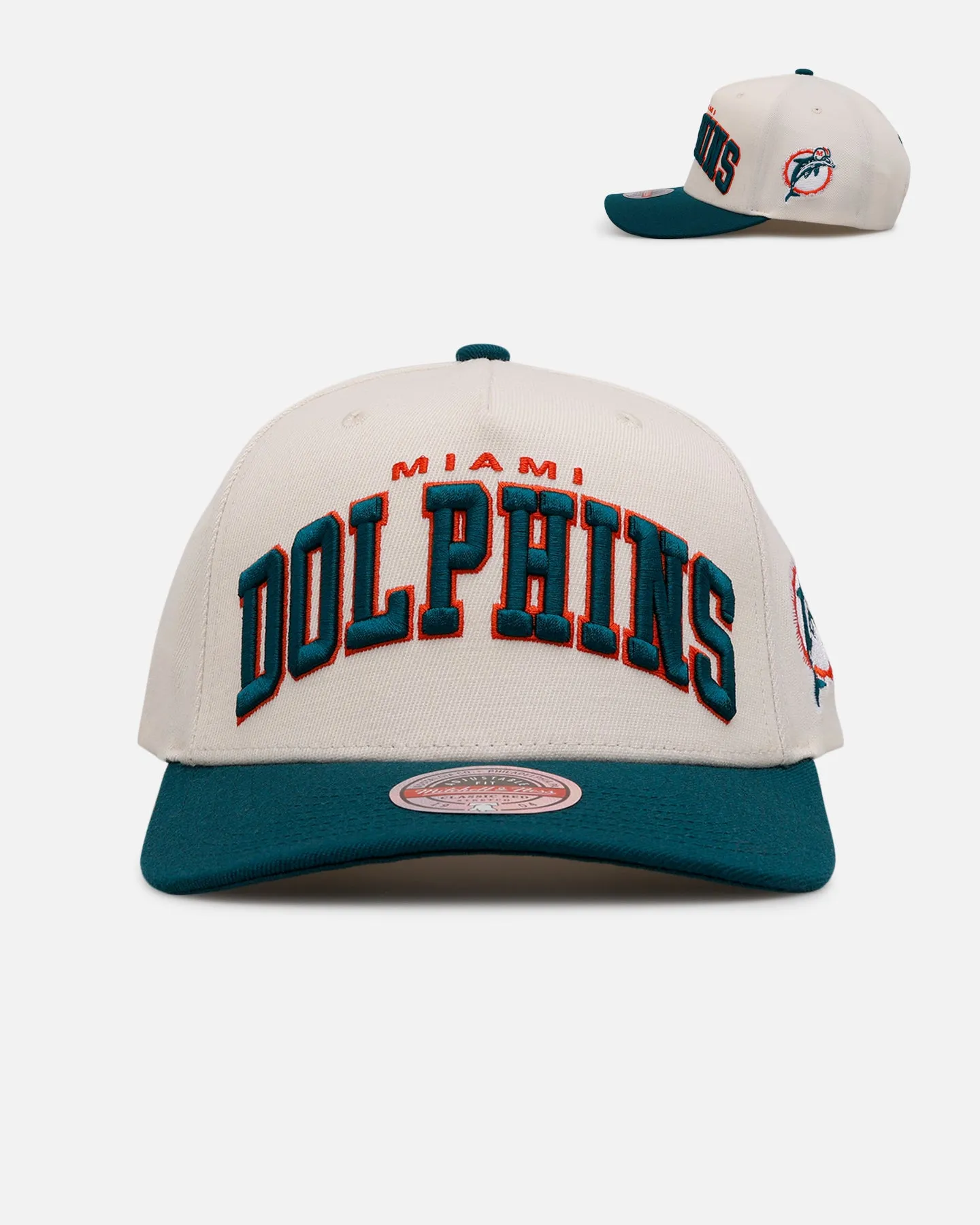 Mitchell & Ness Miami Dolphins 'Vintage NFL' MVP Snapback Natural sold by Culture Kings