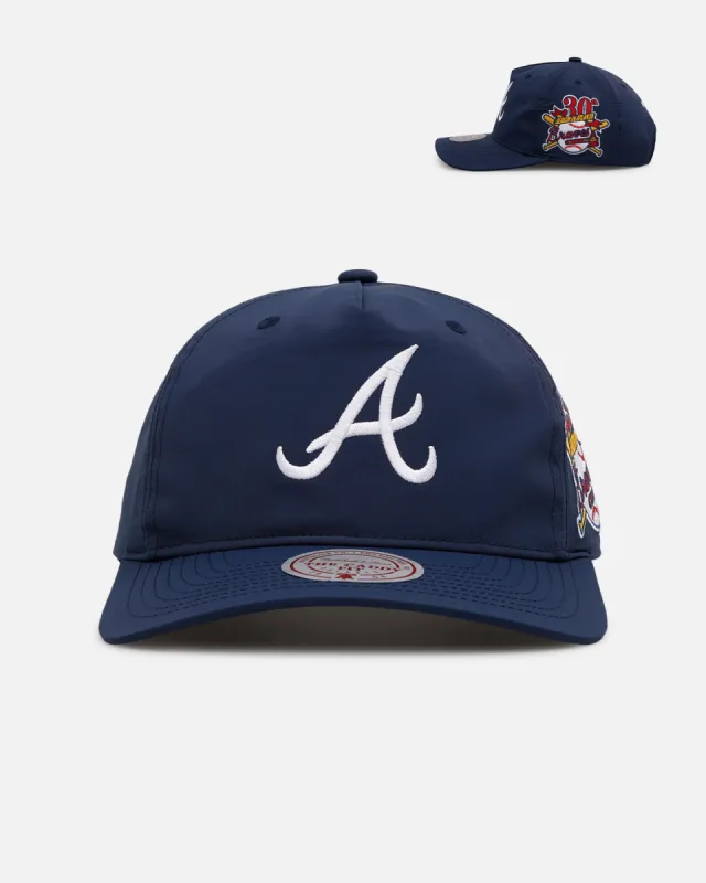 Mitchell & Ness Atlanta Braves 'Matte Nylon 2.0' Caddy Fit Snapback Navy sold by Culture Kings