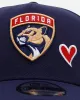 New Era Florida Panthers 'Team Color Hearts' 9FORTY A-Frame Snapback Official Team Color sold by Culture Kings