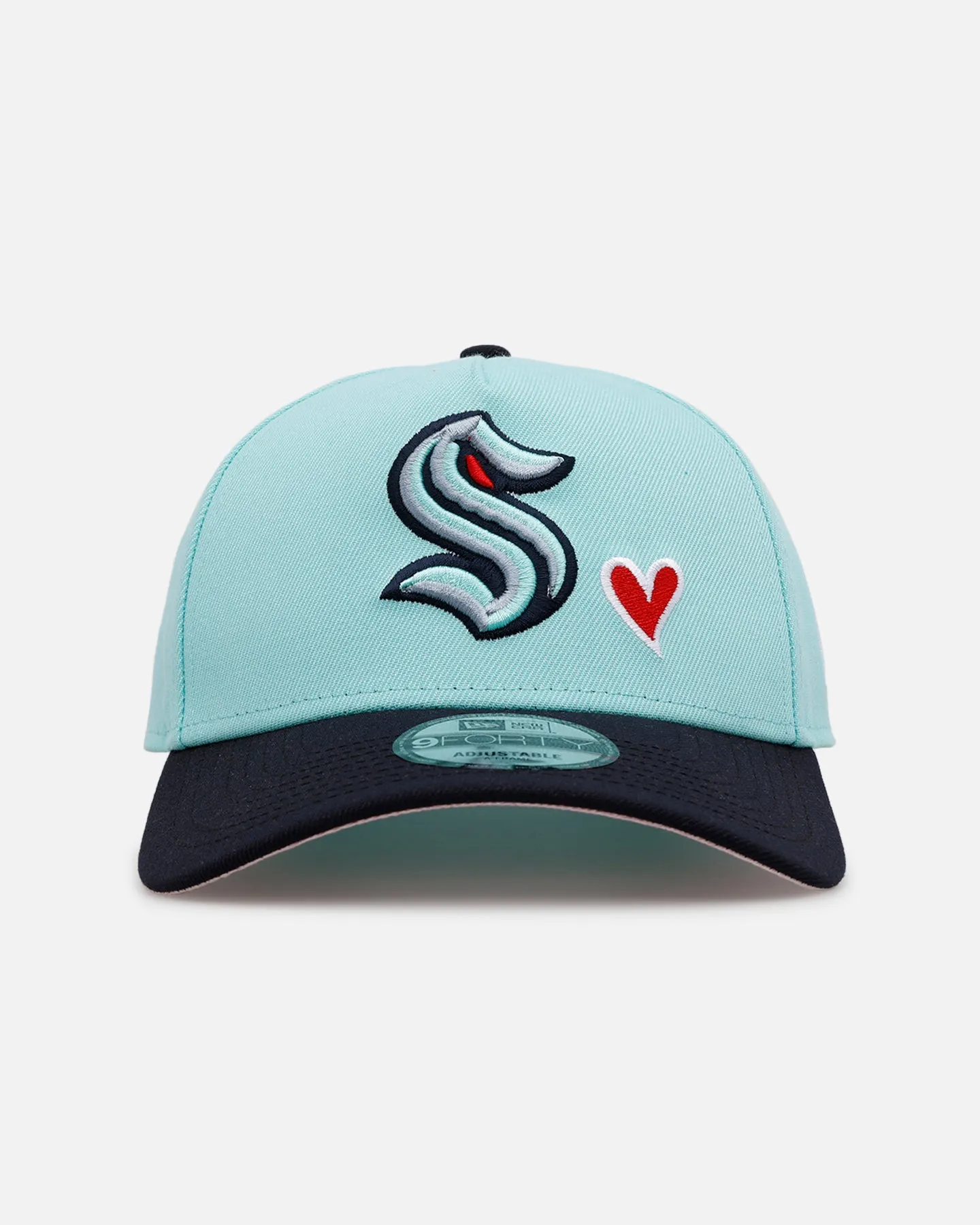 New Era Seattle Kraken 'Team Color Hearts' 9FORTY A-Frame Snapback Official Team Color sold by Culture Kings