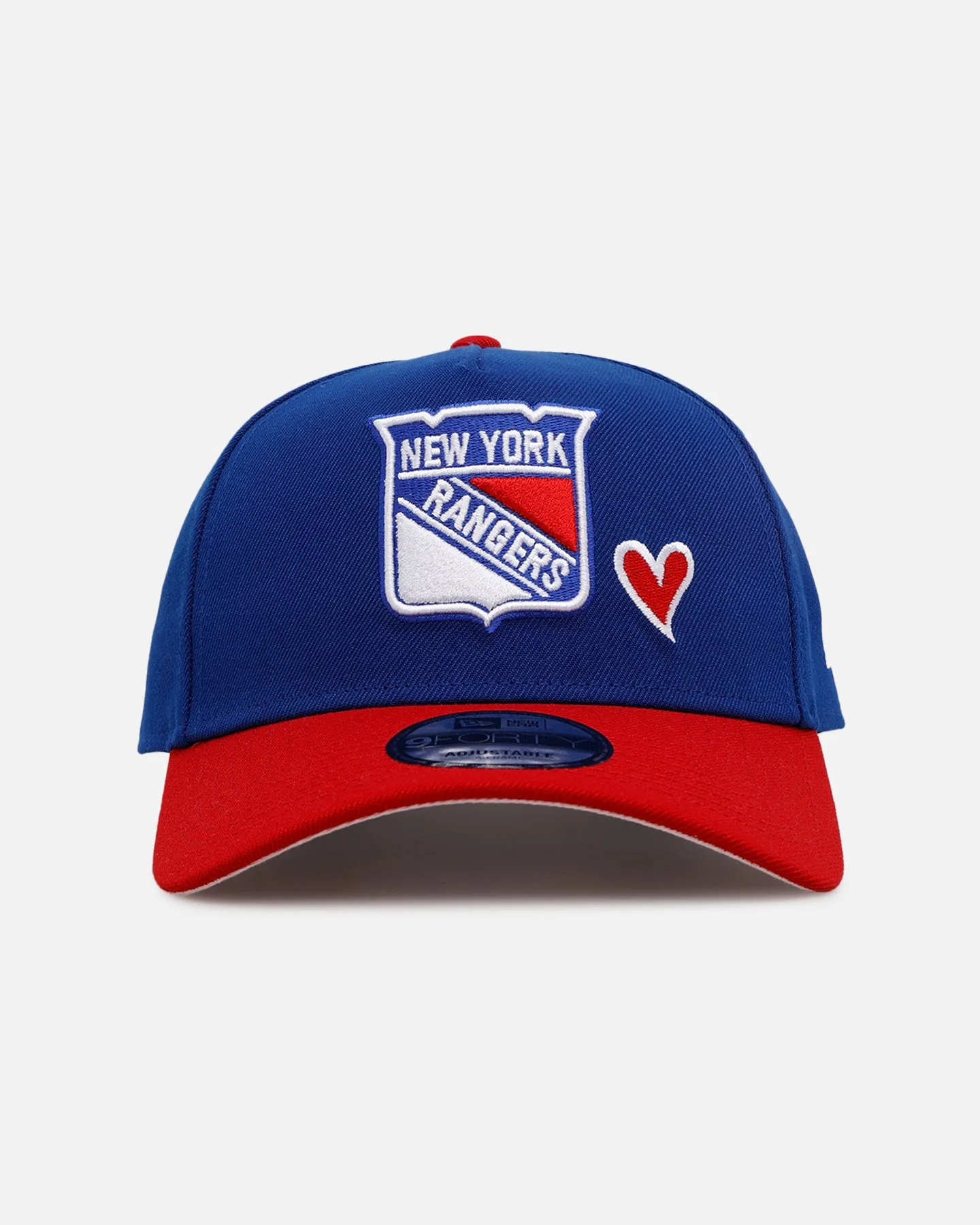 New Era New York Rangers 'Team Color Hearts' 9FORTY A-Frame Snapback Official Team Color sold by Culture Kings