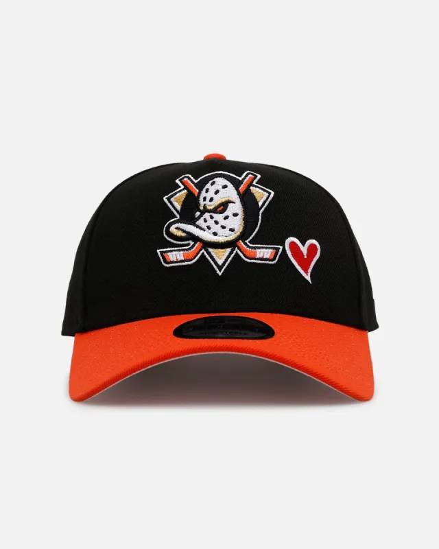 New Era Anaheim Ducks 'Team Color Hearts' 9FORTY A-Frame Snapback Official Team Color sold by Culture Kings