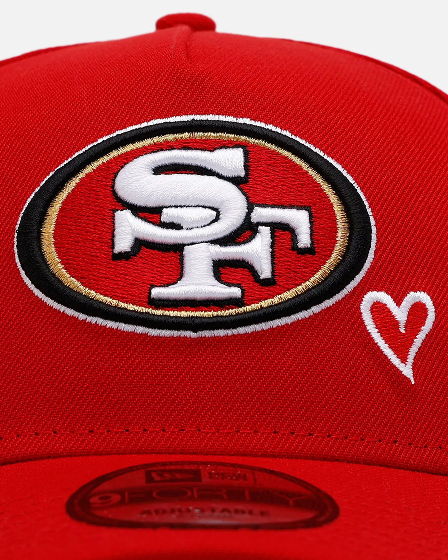 New Era San Francisco 49ers 'Team Color Hearts' 9FORTY A-Frame Snapback Official Team Color sold by Culture Kings product image thumbnail 5