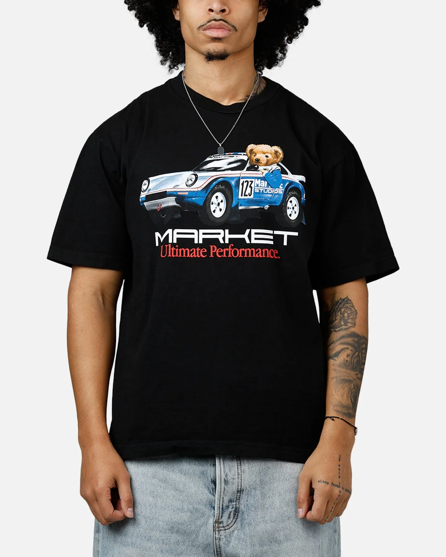 Market Ultimate Rally Bear T-Shirt Washed Black sold by Culture Kings