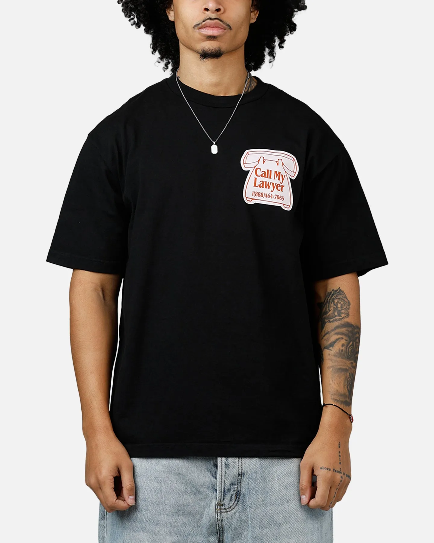 Market Call My Lawyer Magnet T-Shirt Washed Black sold by Culture Kings product image thumbnail 2