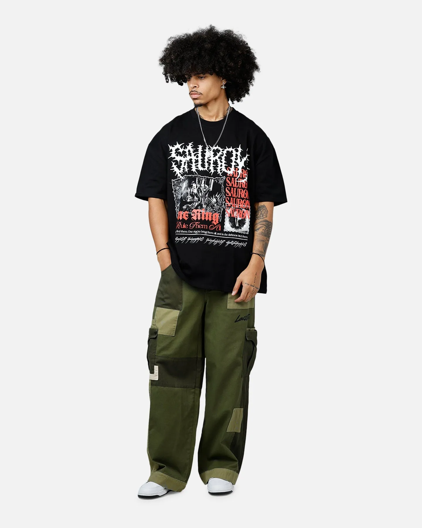 American Thrift X The Lord Of The Rings Sauron Heavyweight T-Shirt Black sold by Culture Kings product image thumbnail 3