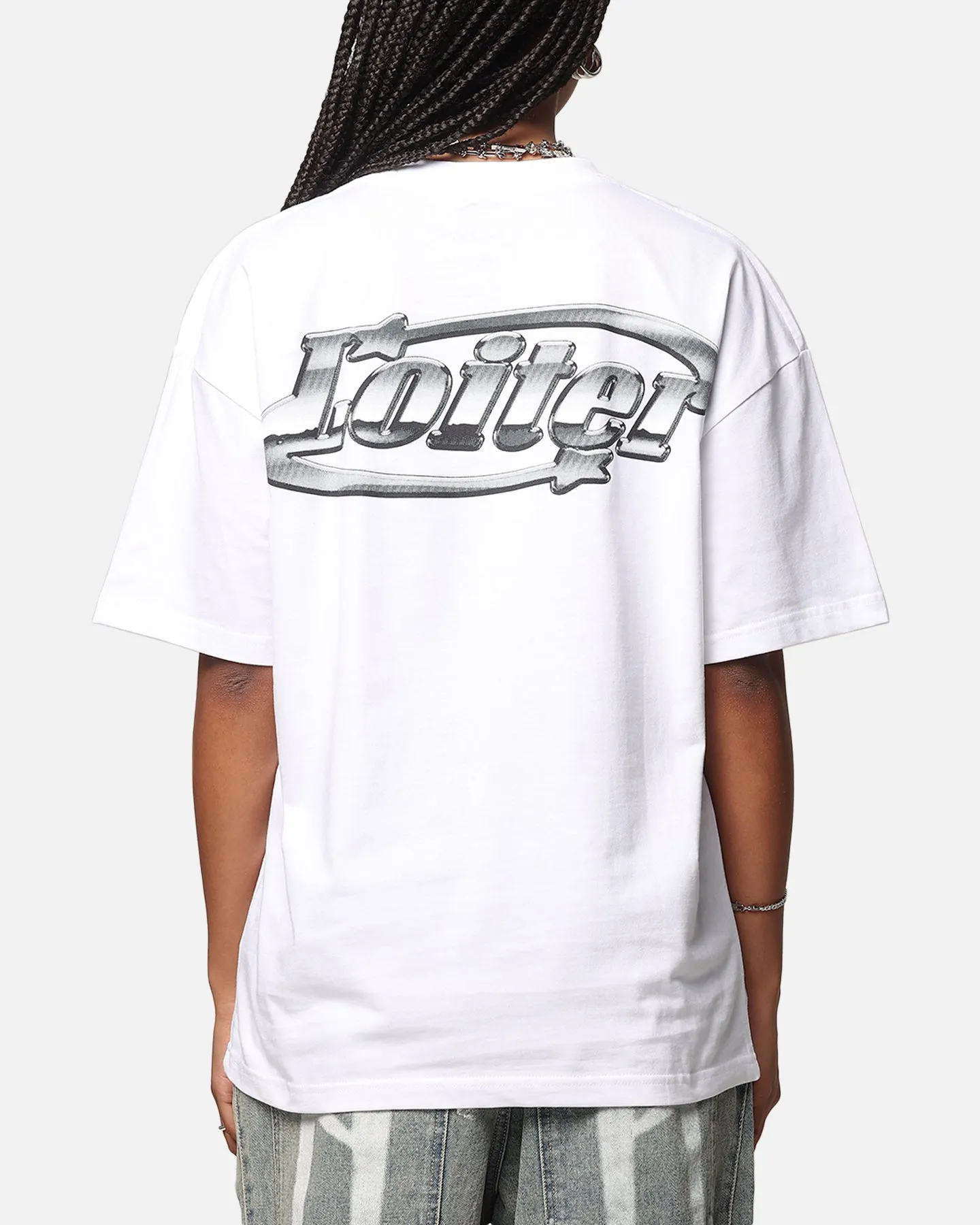 Loiter Chrome Logo T-Shirt White sold by Culture Kings product image thumbnail 2