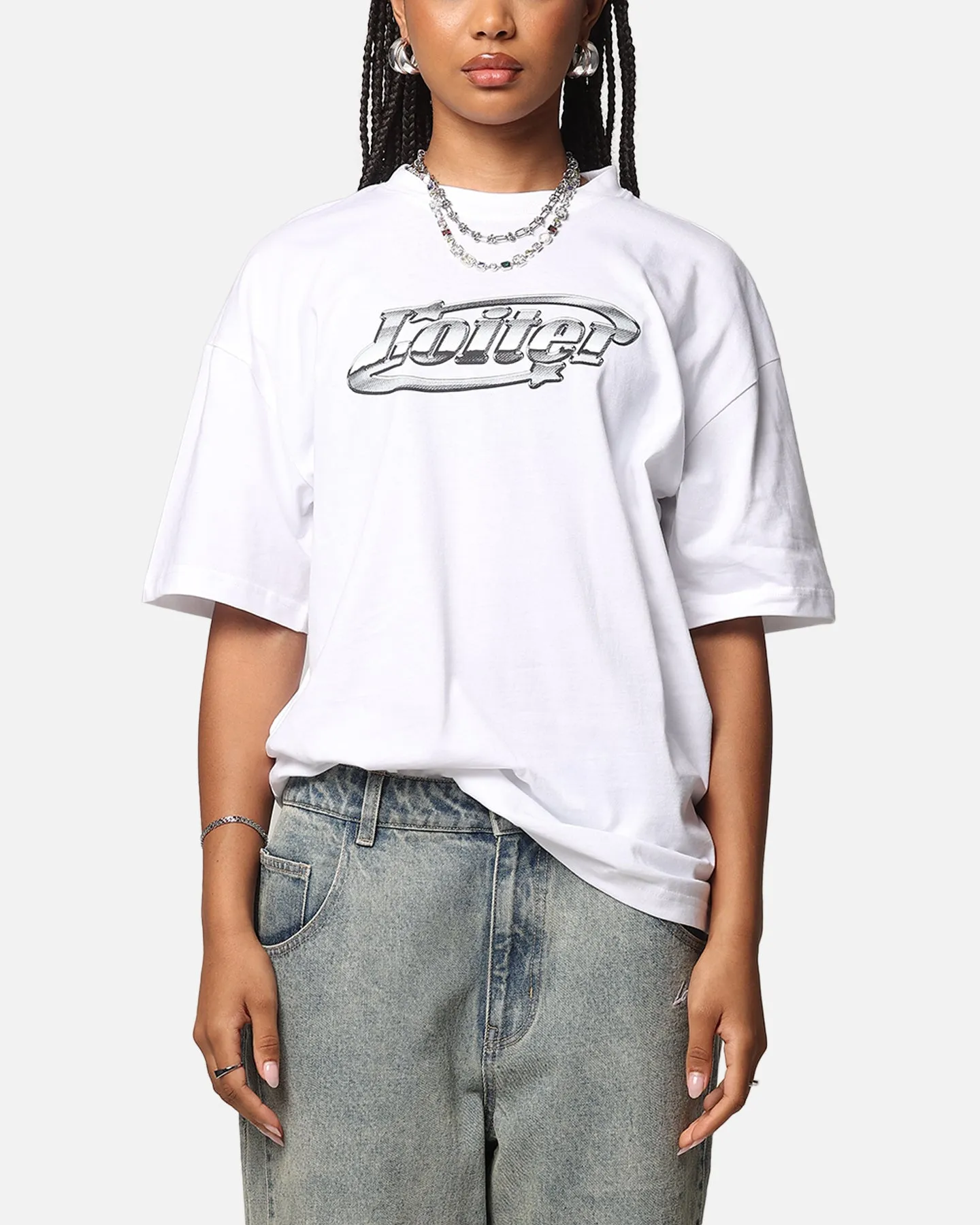 Loiter Chrome Logo T-Shirt White sold by Culture Kings