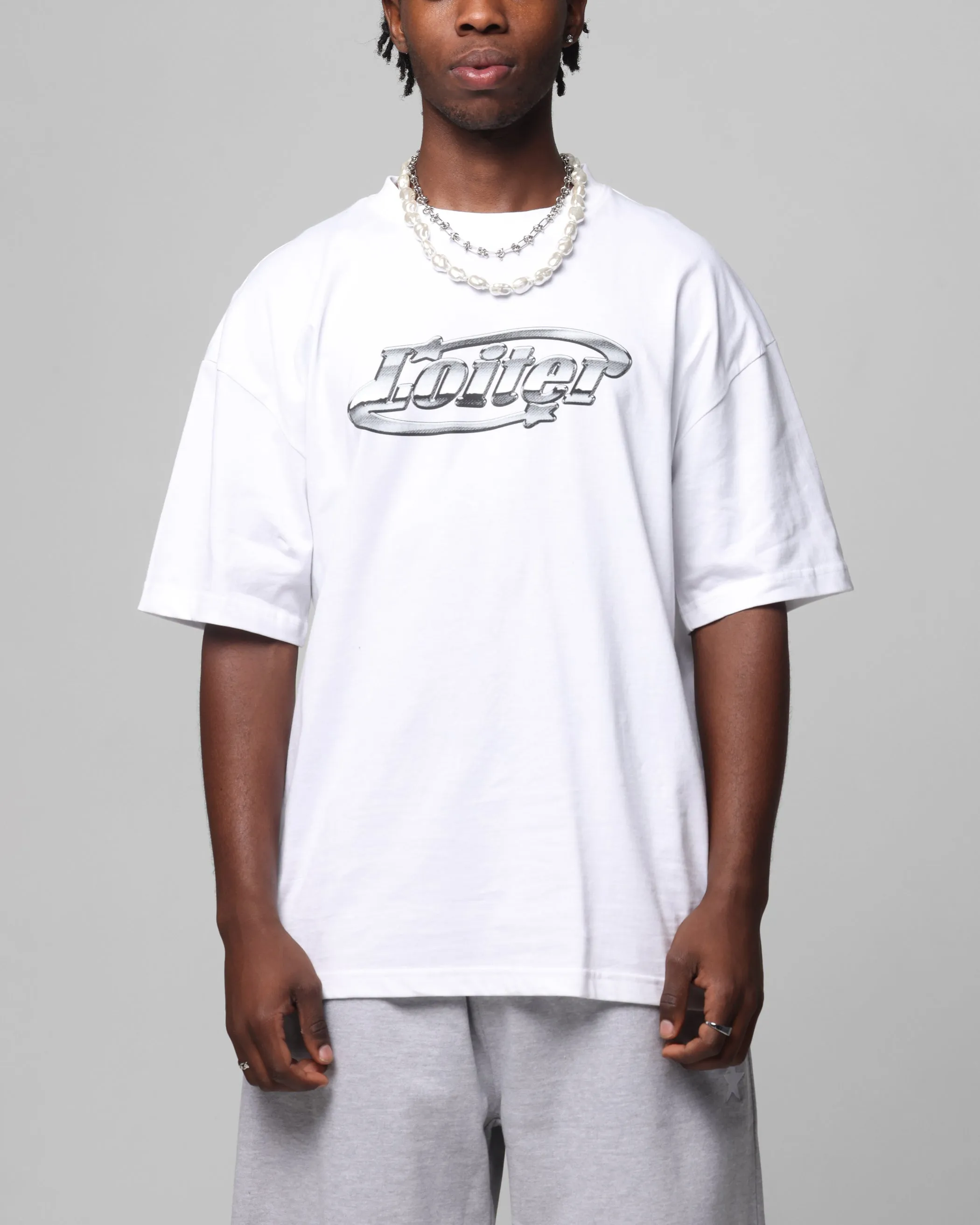 Loiter Chrome Logo T-Shirt White sold by Culture Kings