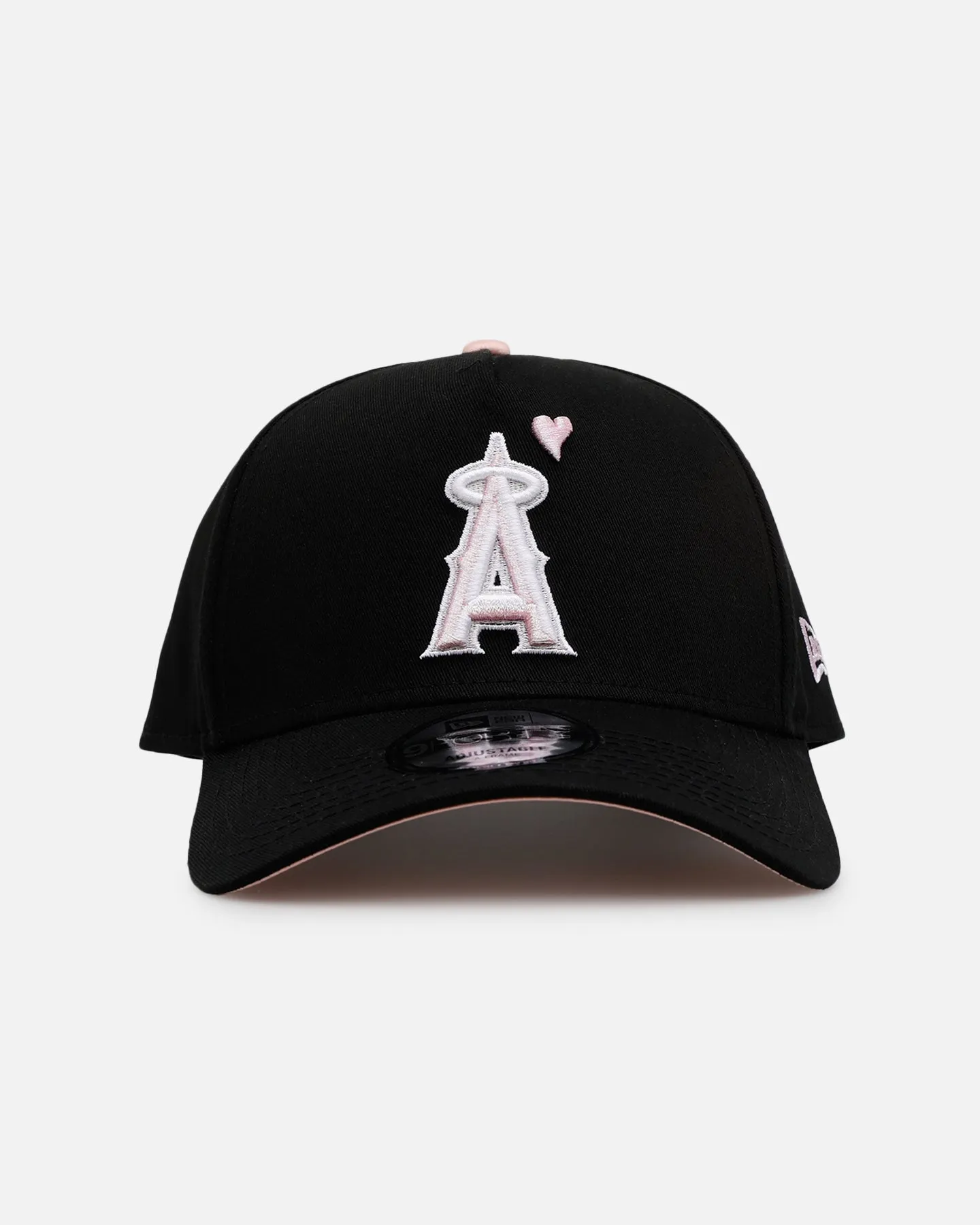New Era Los Angeles Angels 'Pink Satin Hearts 2.0' 9FORTY A-Frame Snapback Black/Pink sold by Culture Kings