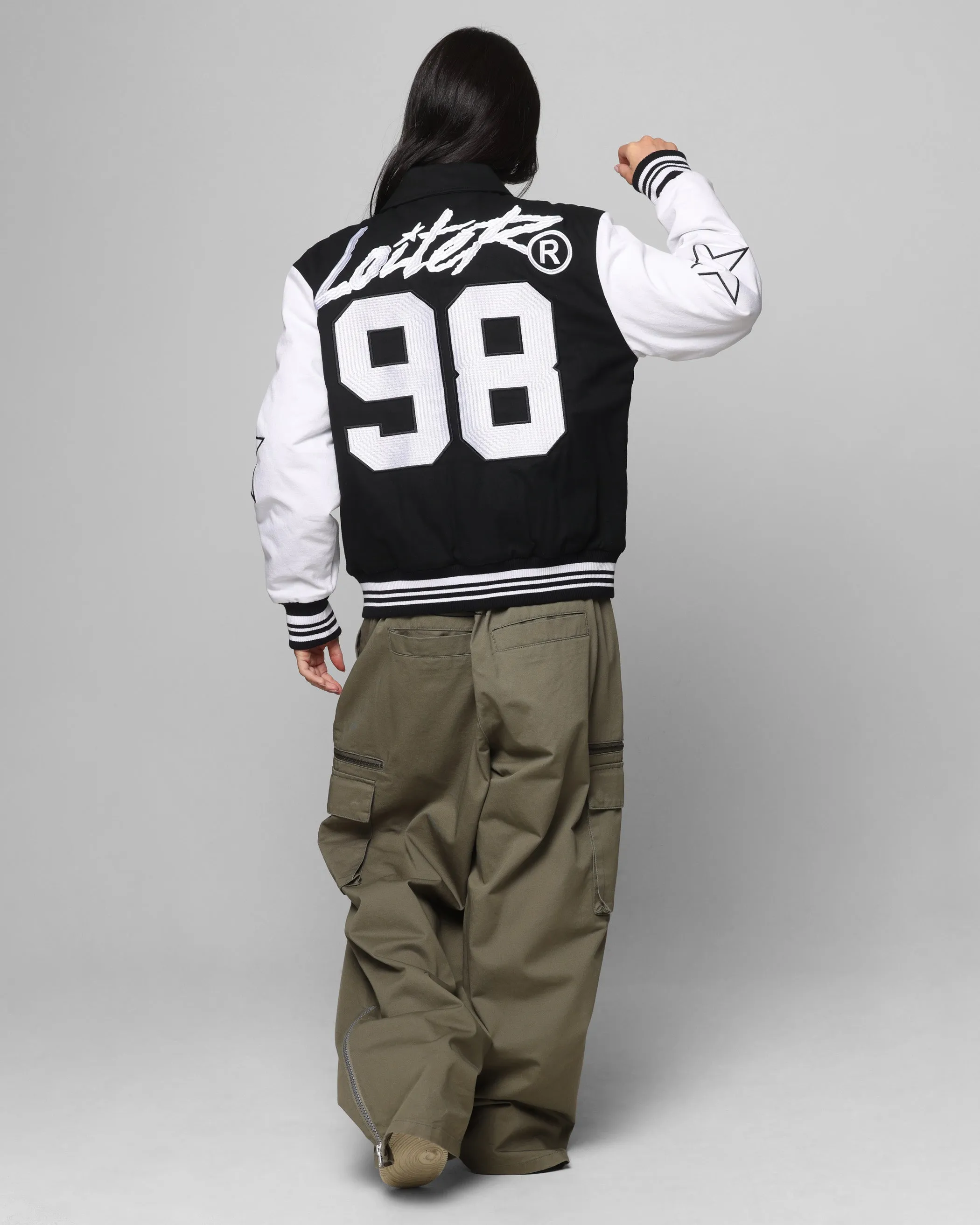 Loiter Vice City Varsity Jacket Black/White sold by Culture Kings product image thumbnail 4