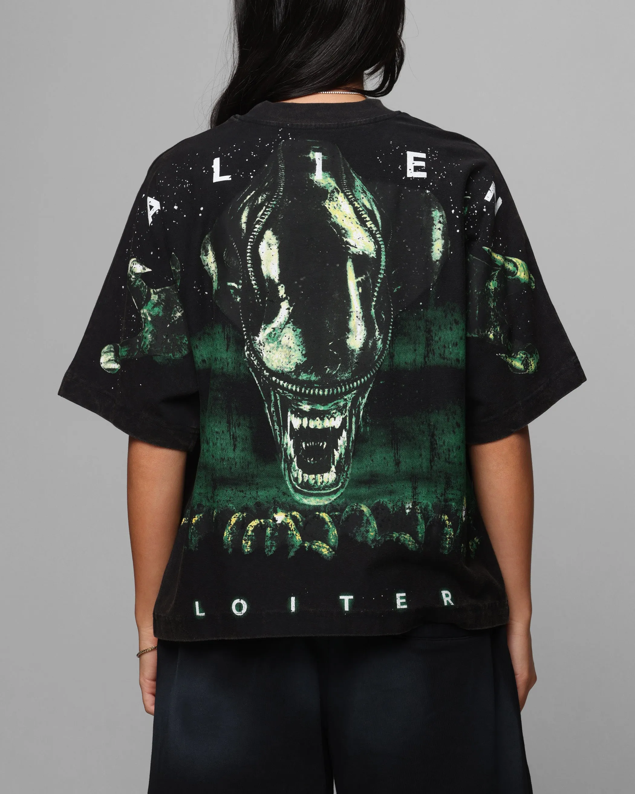 Loiter Alien Boxy T-Shirt Washed Black sold by Culture Kings