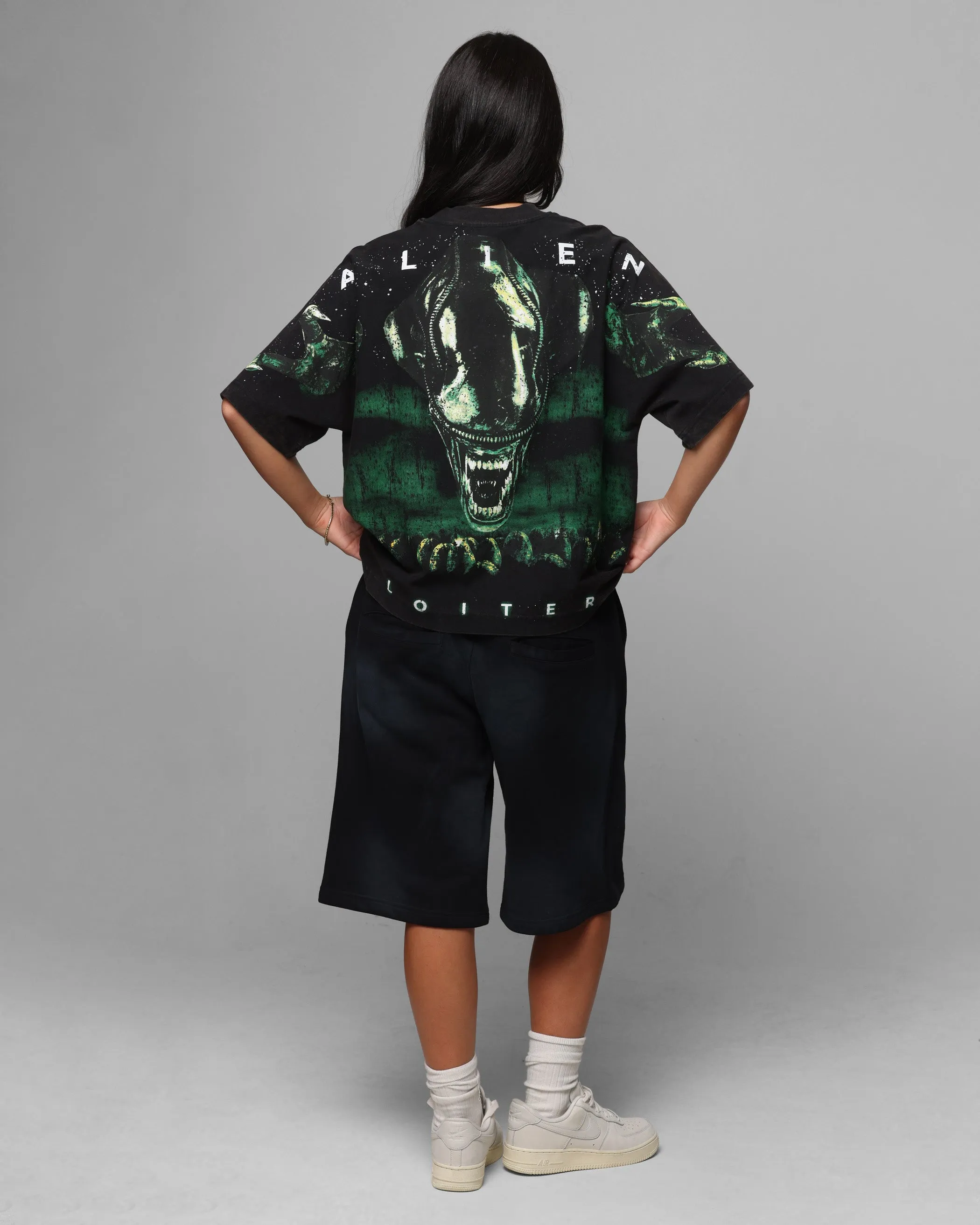 Loiter Alien Boxy T-Shirt Washed Black sold by Culture Kings product image thumbnail 3