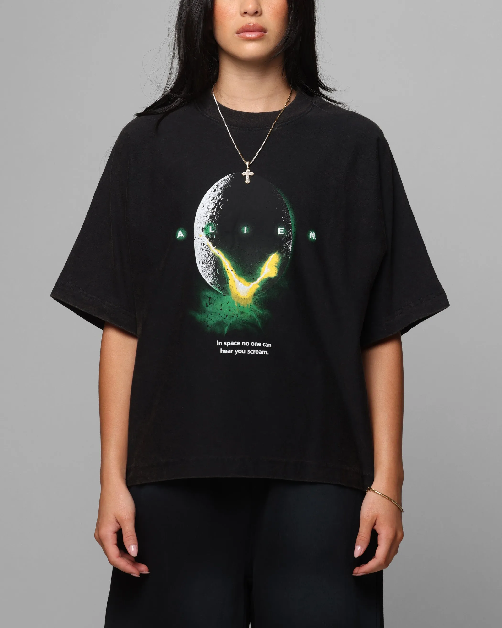 Loiter Alien Boxy T-Shirt Washed Black sold by Culture Kings product image thumbnail 2
