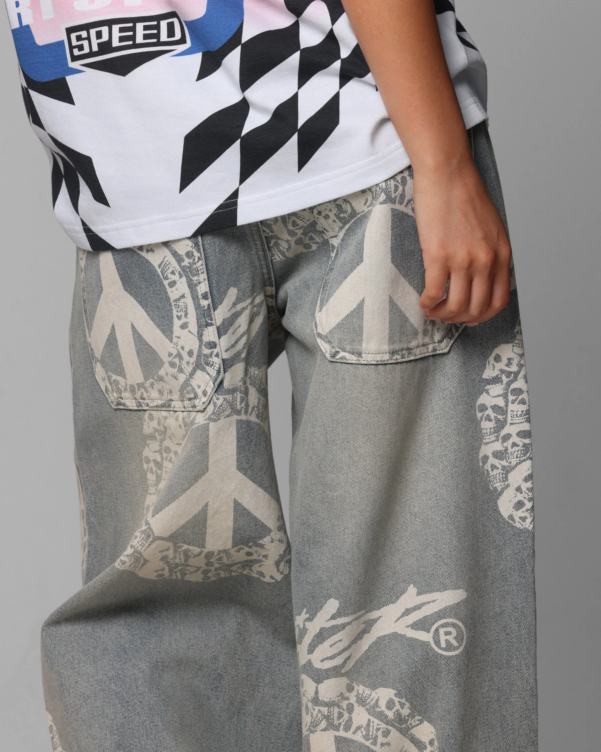 Loiter Peace Baggy Jeans Light Blue sold by Culture Kings product image thumbnail 3