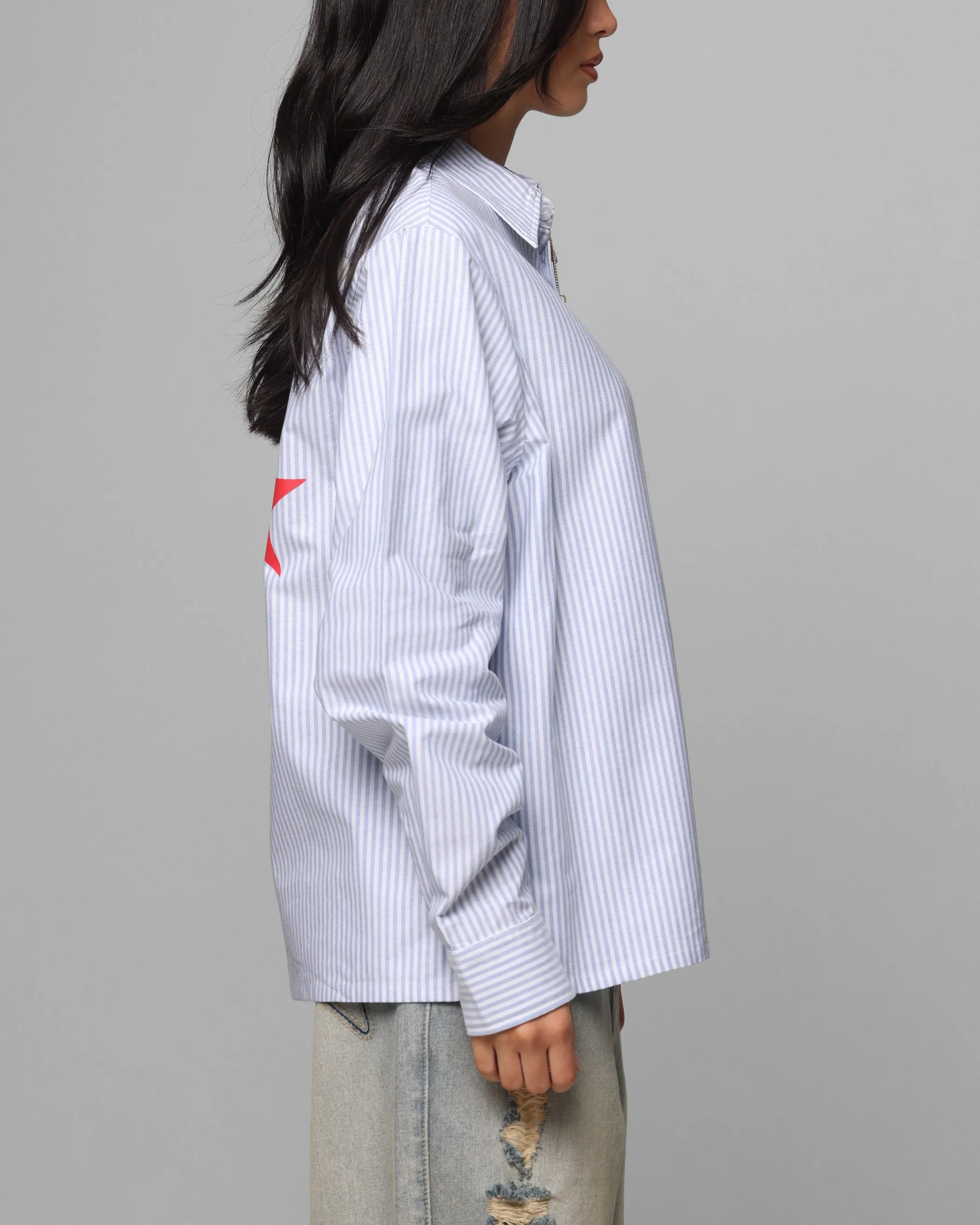 Loiter Solar Button Up Shirt Blue Pin Stripe sold by Culture Kings product image thumbnail 4